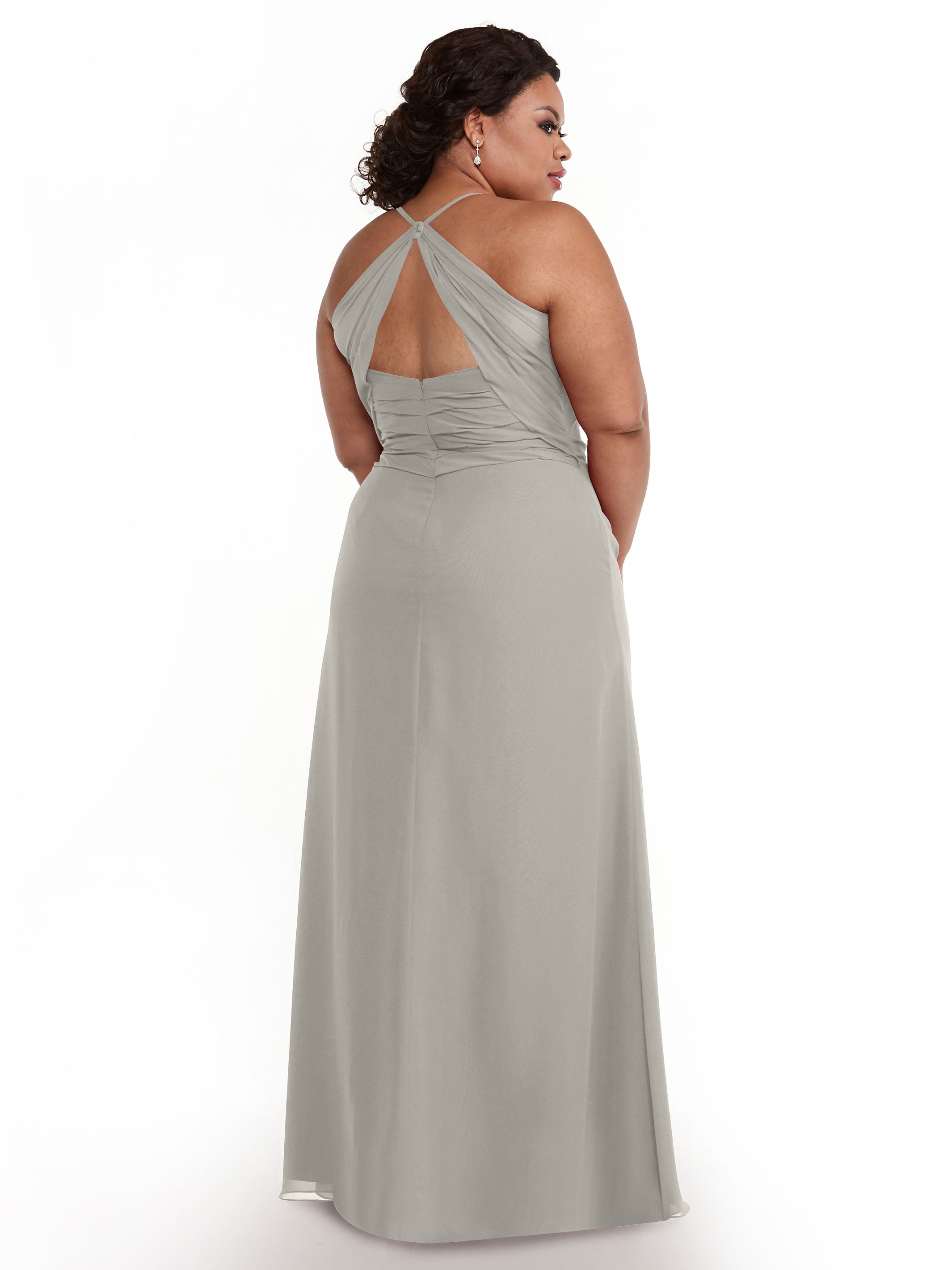 Elegant A-Line Chiffon Bridesmaid Dress with High Slit - Perfect for Weddings, Formal Events & Special Occasions