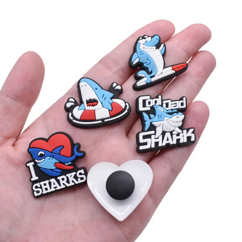 1Pcs Shark Shoe Charms Pin for Crocs - Cute Shoe Decorations for Kids & Adults - Perfect for Christmas, Birthday Parties & Gifts - Unisex Fashion Accessory for Casual Wear & Jibbitz Collection