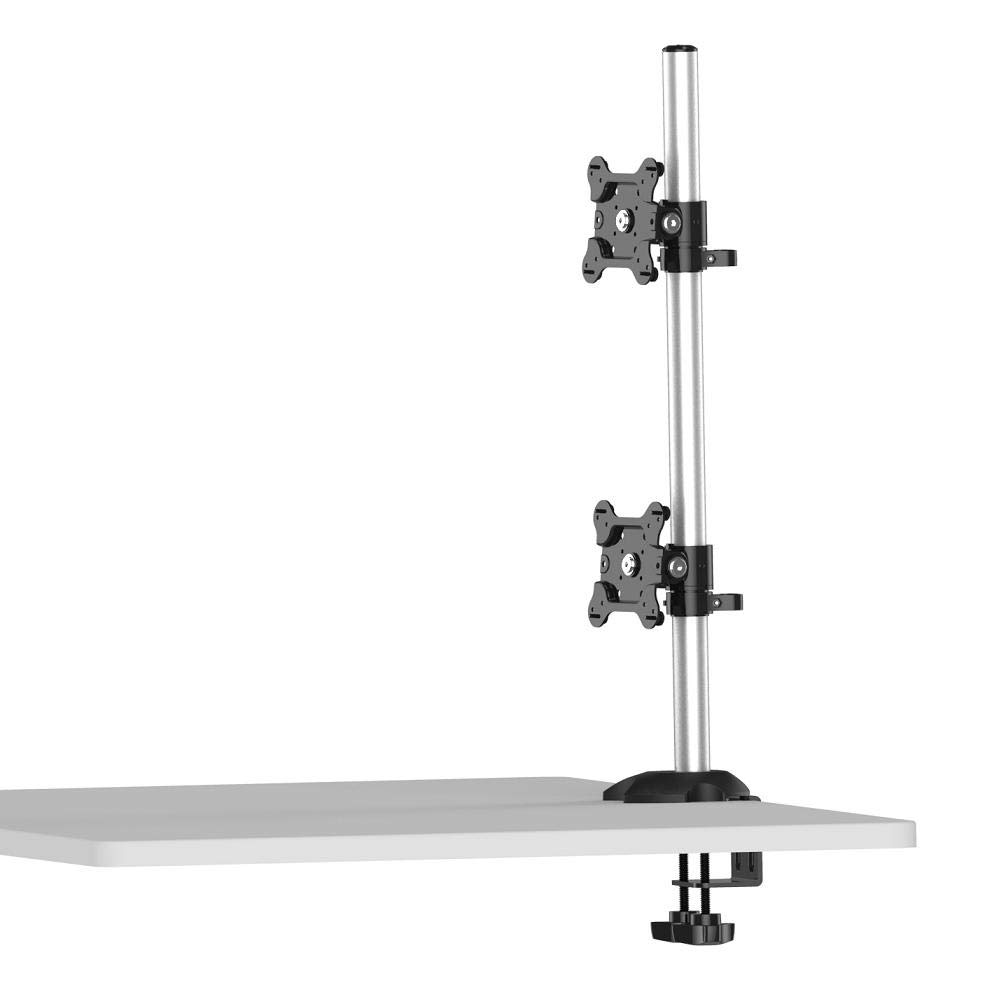 Cotytech Dual Monitor Stand with Quick Release - Adjustable Height for Vertical & Horizontal Setup (BL-DM143) - Perfect for Home Office & Gaming Setup