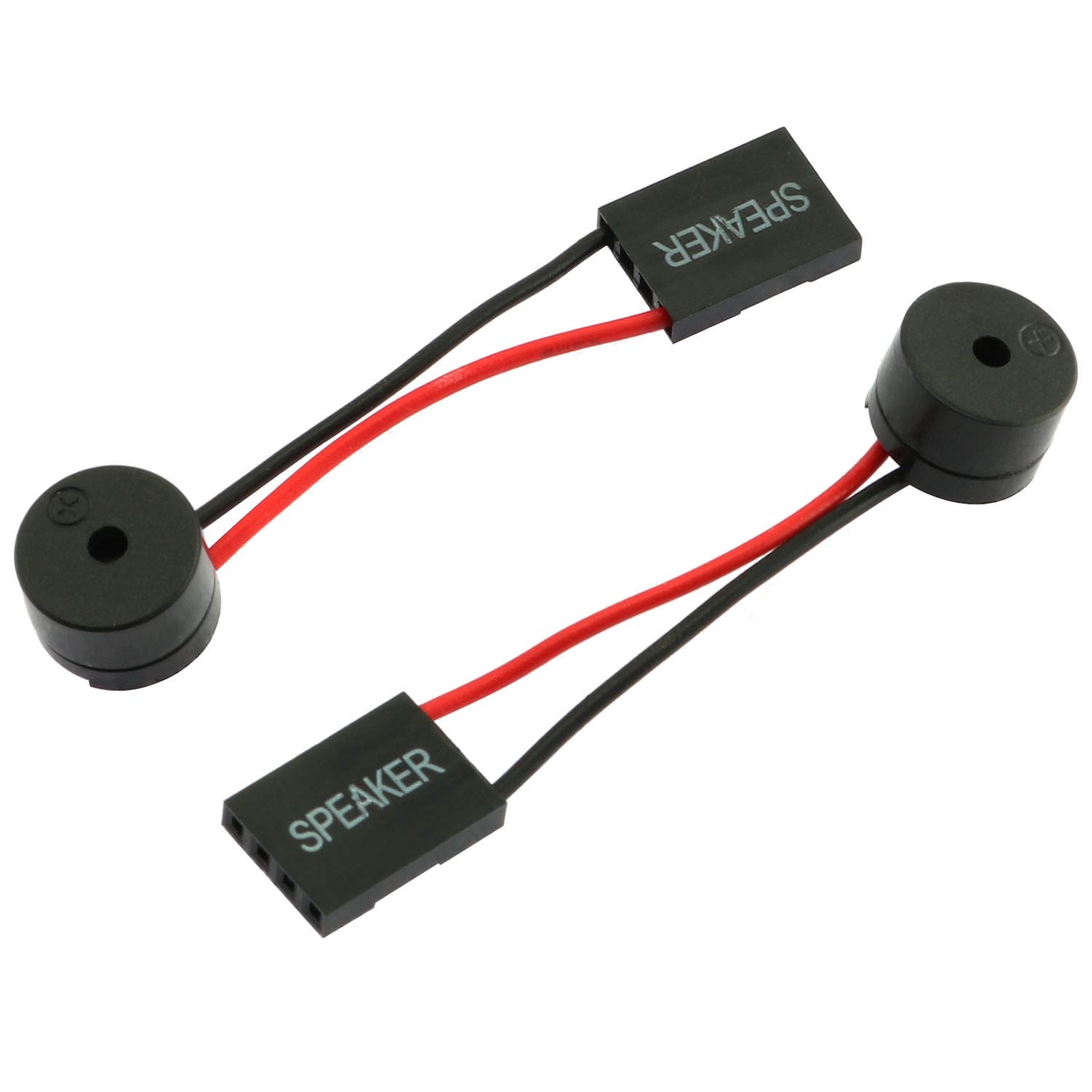 10-Pack Mini 4-Pin PC Internal Speaker - Computer Case Motherboard Buzzer Alarm for DIY Builds & Troubleshooting (Beep Codes, Hardware Diagnostics)