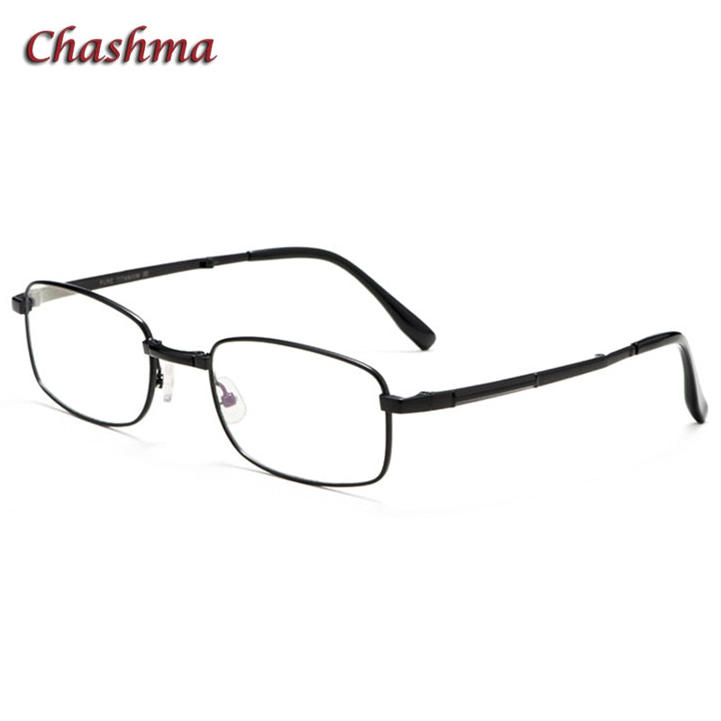Unisex Titanium Square Full Rim Foldable Eyeglasses 8923 - Lightweight Durable Reading Glasses for Men & Women - Perfect for Office, Reading, Travel and Daily Use
