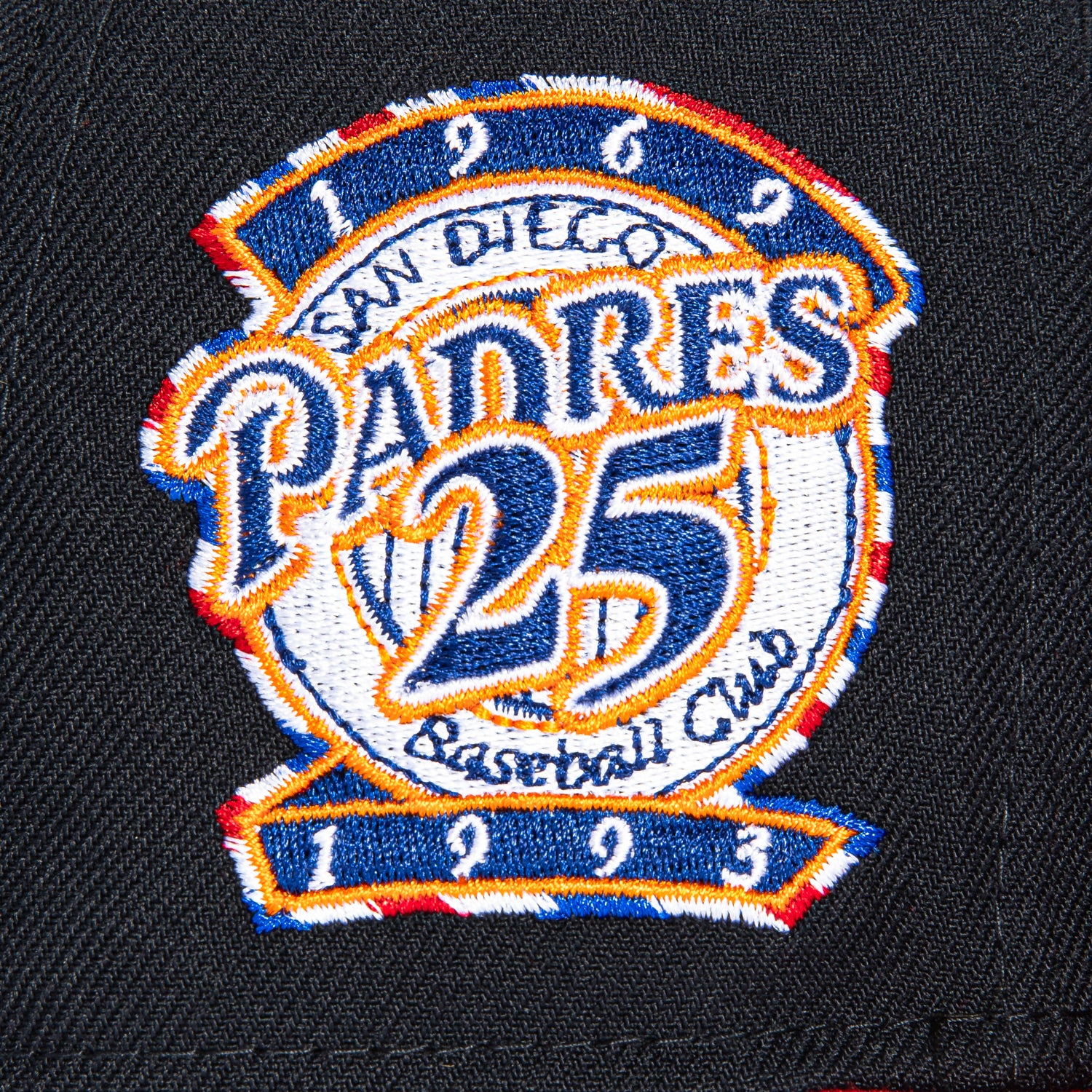New Era 59Fifty San Diego Padres 25th Anniversary Baseball Cap with Barbershop Patch - Navy & Red Snapback Hat for Men | MLB Fan Gear, Sports Events & Casual Wear