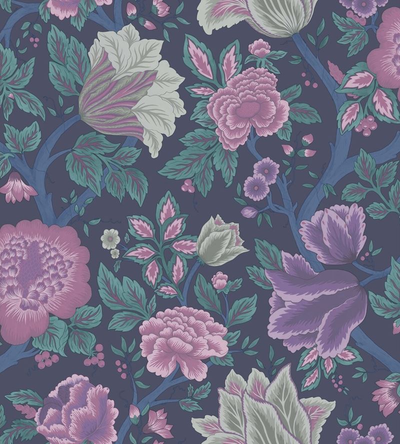 Cole & Son Midsummer Bloom Multi-Color Botanical Wallpaper - Vintage Floral Design for Living Room, Bedroom & Dining Room Decor