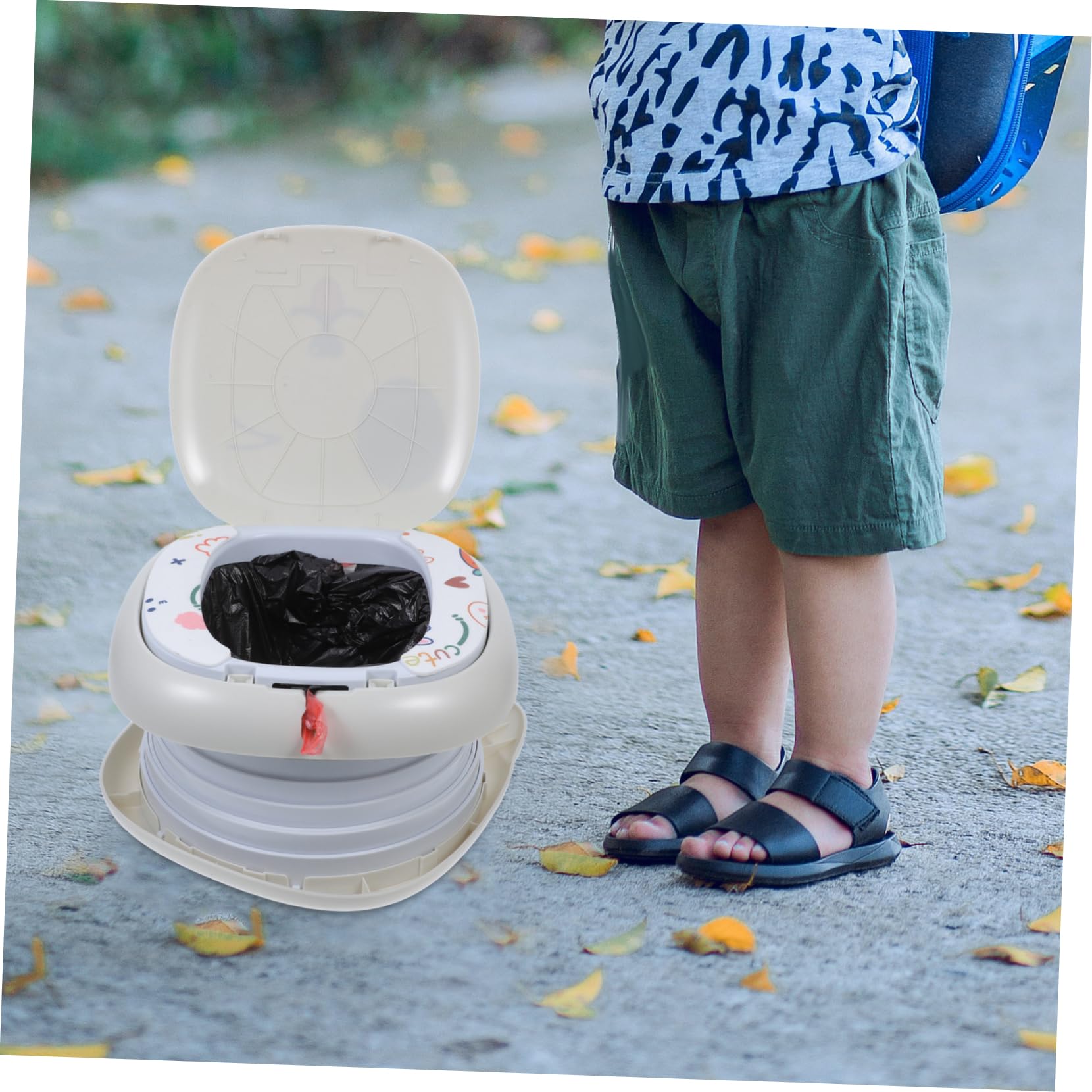 UPKOCH 2 Pack Portable Kids Travel Potty - Foldable Child Toilet Seat with Carry Handle for Toddlers, Camping, Road Trips & Outdoor Activities
