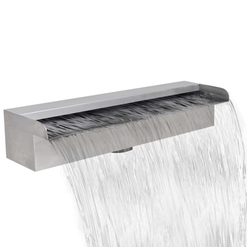 CHARMMA 304 Stainless Steel Waterfall Spillway Fountain Kit - 17.7\