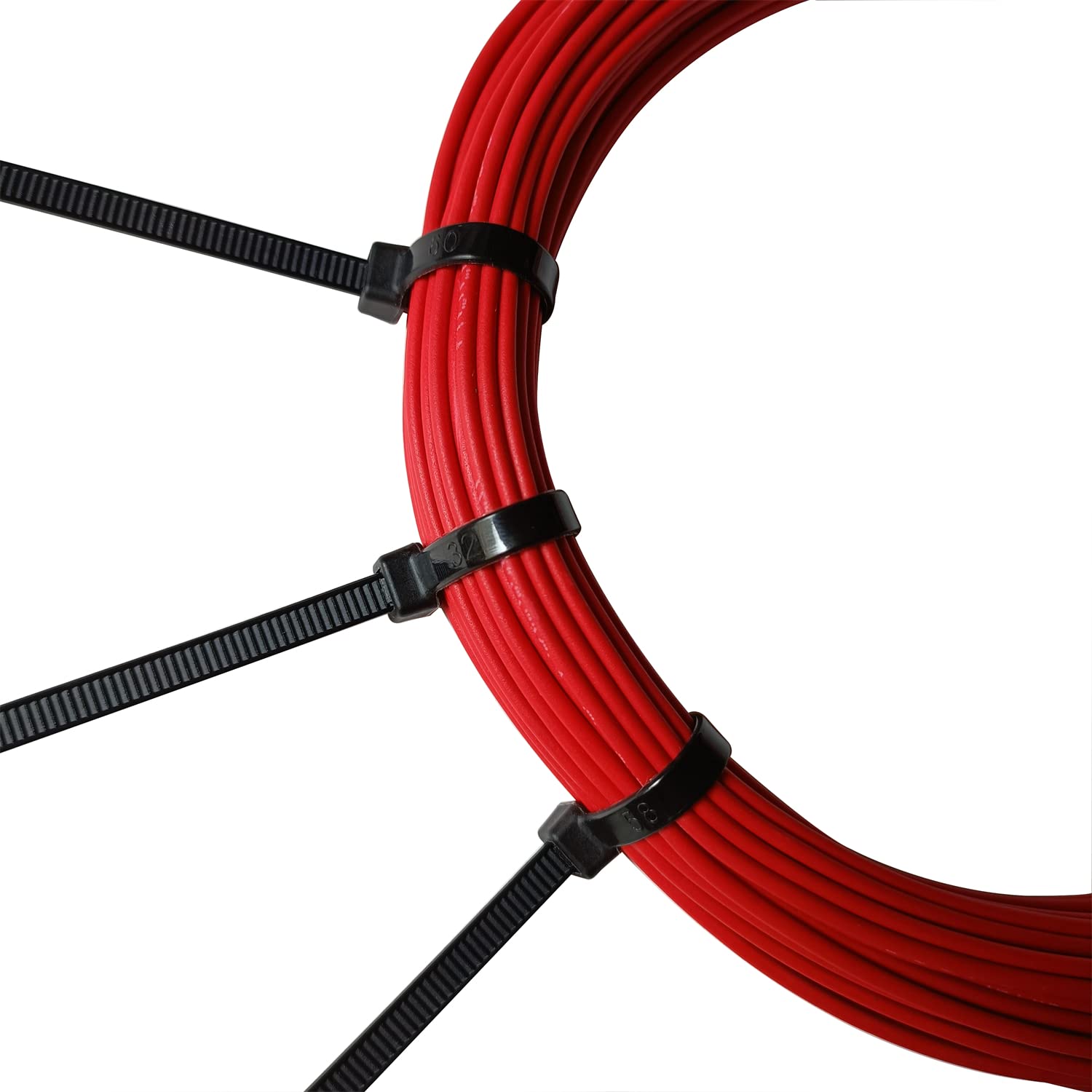 500pcs Heavy Duty 4-Inch Black Nylon Cable Ties - 40lbs Tensile Strength, Self-Locking Zip Ties for Indoor & Outdoor Use - Organizing Wires, Bundling Cables, Securing Plants & DIY Projects
