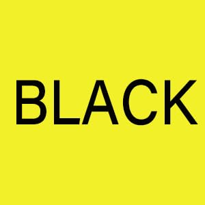 Black on Yellow
