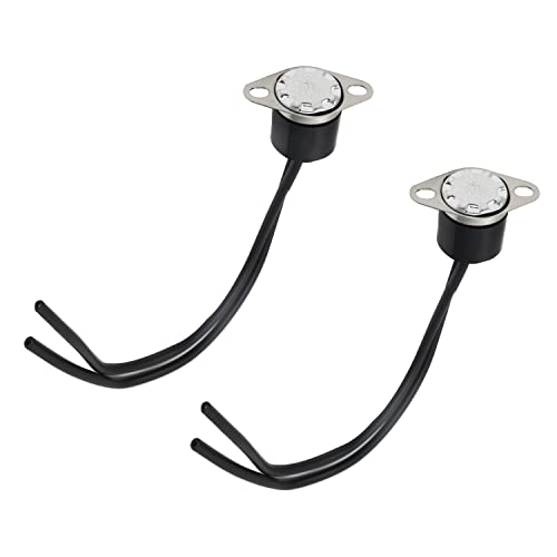 Fielect 2Pcs KSD301 Thermostat 100°C Normally Closed Thermal Switch with Wire - Adjustable Snap Disc Temperature Control Switch for Appliances, HVAC, and Industrial Equipment
