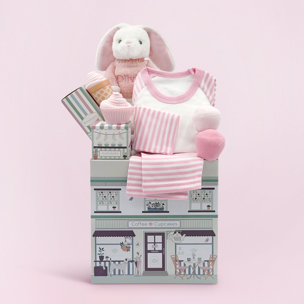 Personalized Pink Baby Girl Sweet Treats Gift Hamper - Perfect for Birthdays, Baby Showers & Special Celebrations