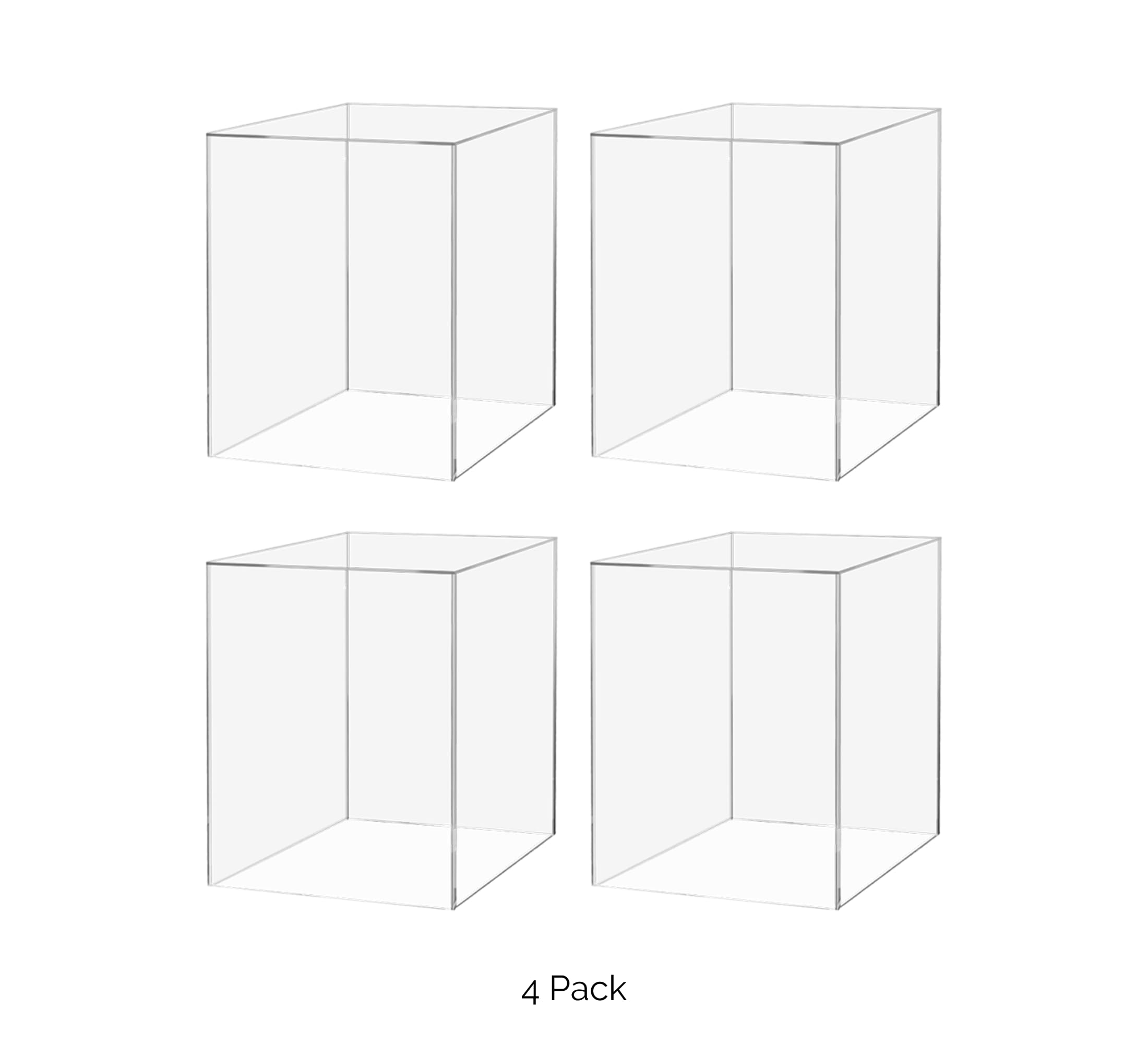4-Pack Clear Acrylic Display Risers 12