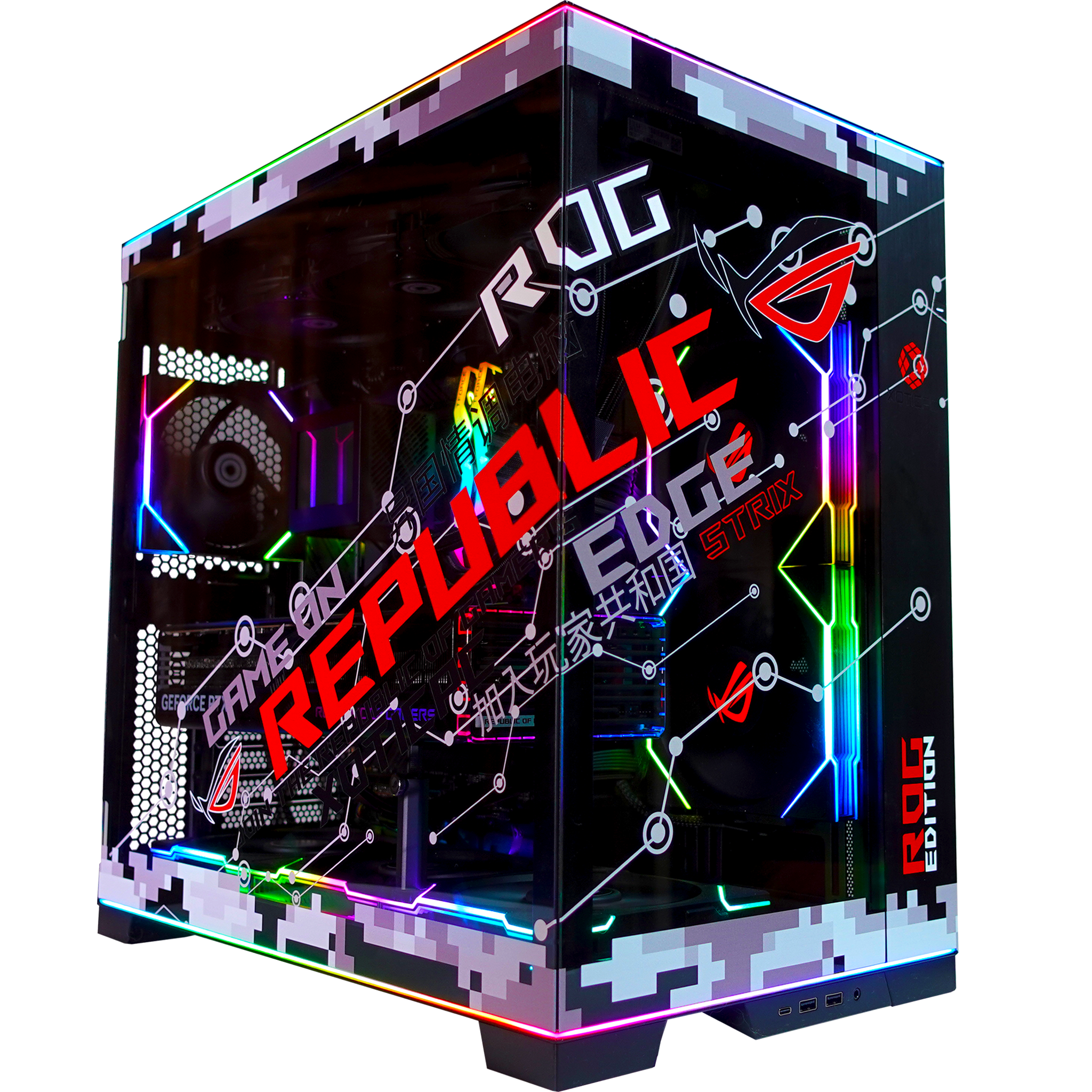 EVO ROG O11D Ultimate PC Case - High Performance Gaming Computer Case for Custom Builds | Perfect for Gaming Rigs, Workstations & Streaming Setups