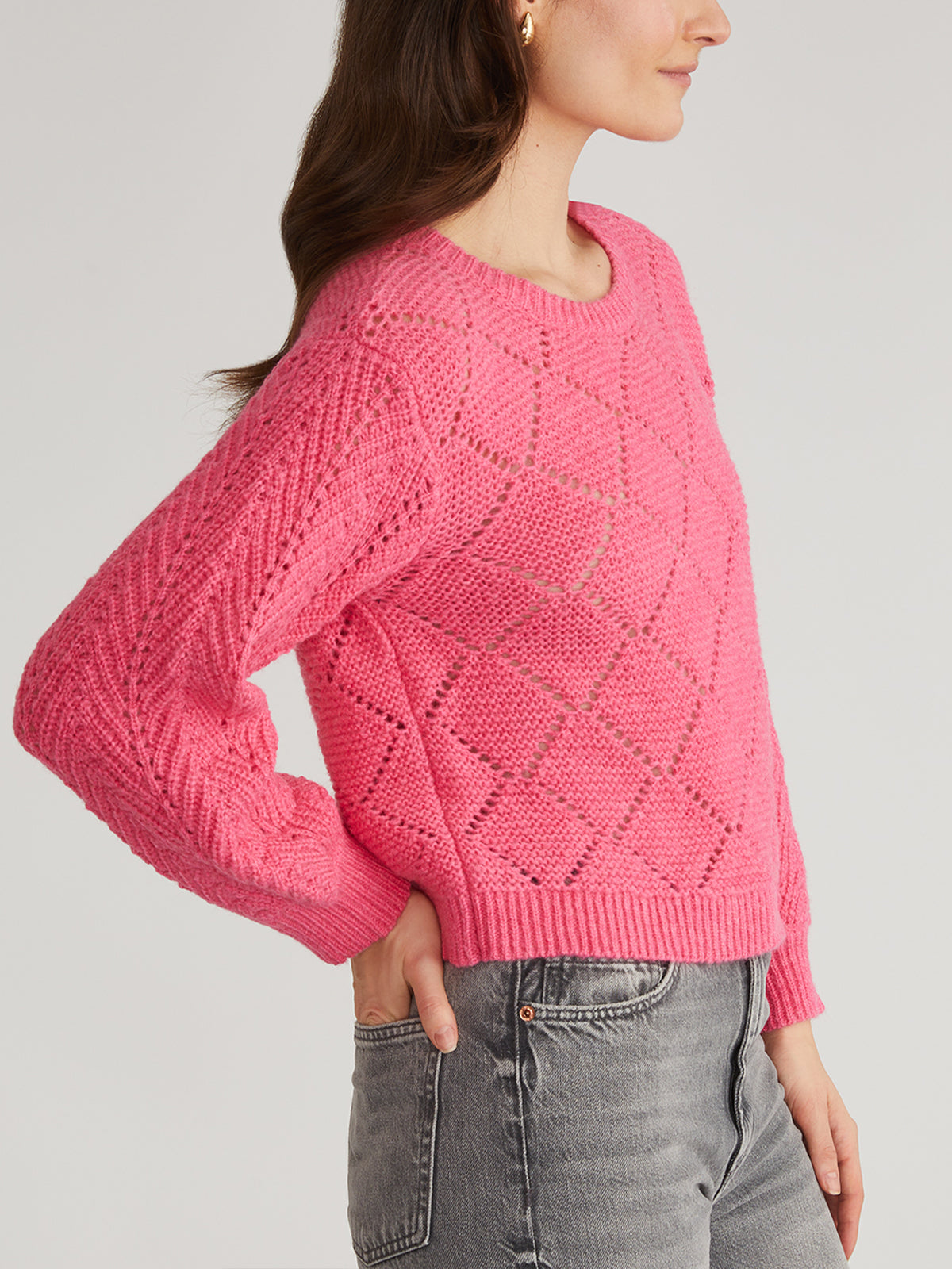 Kelsey Women's Pointelle Pullover Sweater - Soft Knit Casual Long Sleeve Top for Fall & Winter | Perfect for Office, Date Night and Weekend Outfits