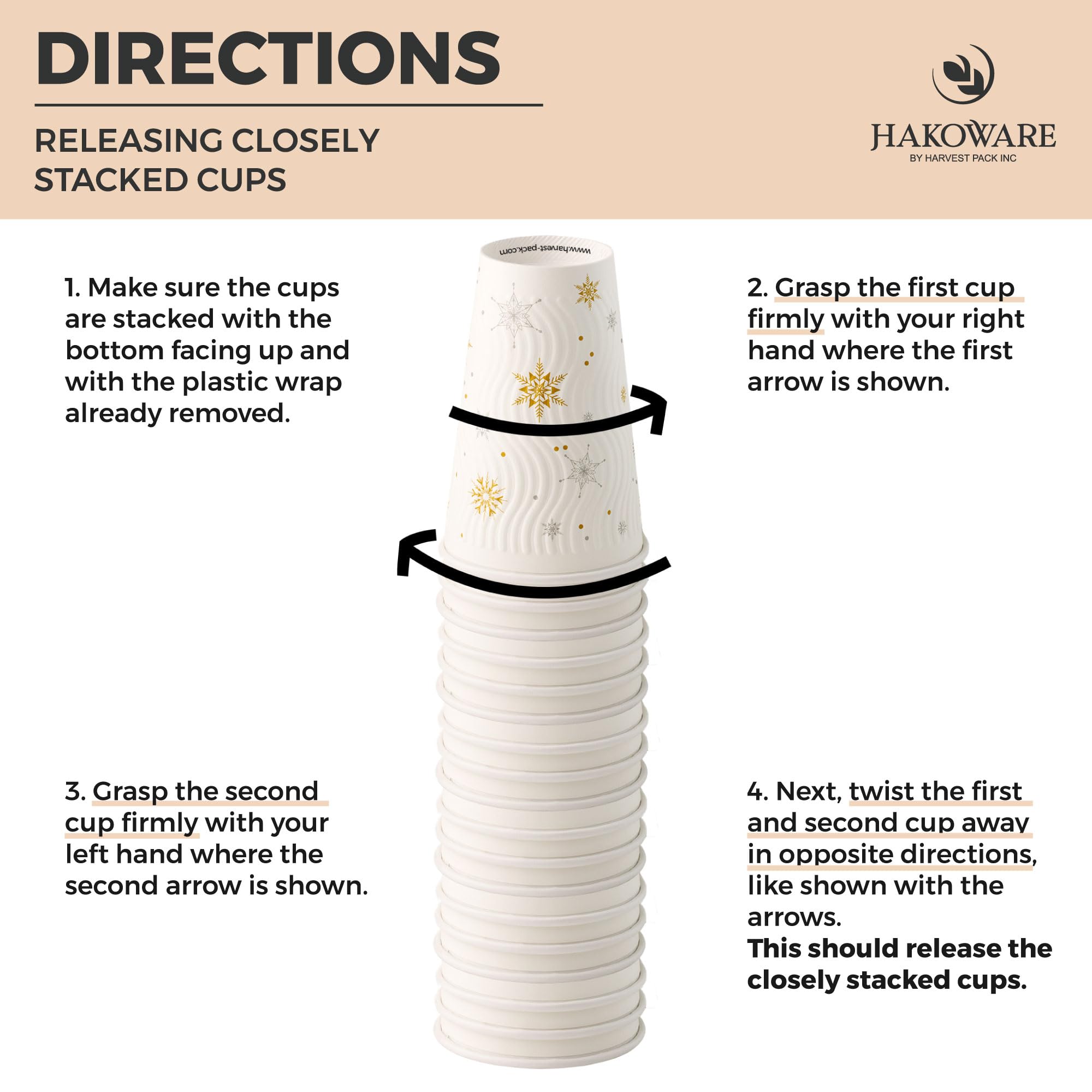 [400 SET] 16 oz Christmas Coffee Cups with Lids - White Snowflake Winter Disposable Paper Cups, Insulated Ripple Wall Design, XMAS Gold & Silver Foil - Perfect for Hot Chocolate, Holiday Parties & Office Gatherings
