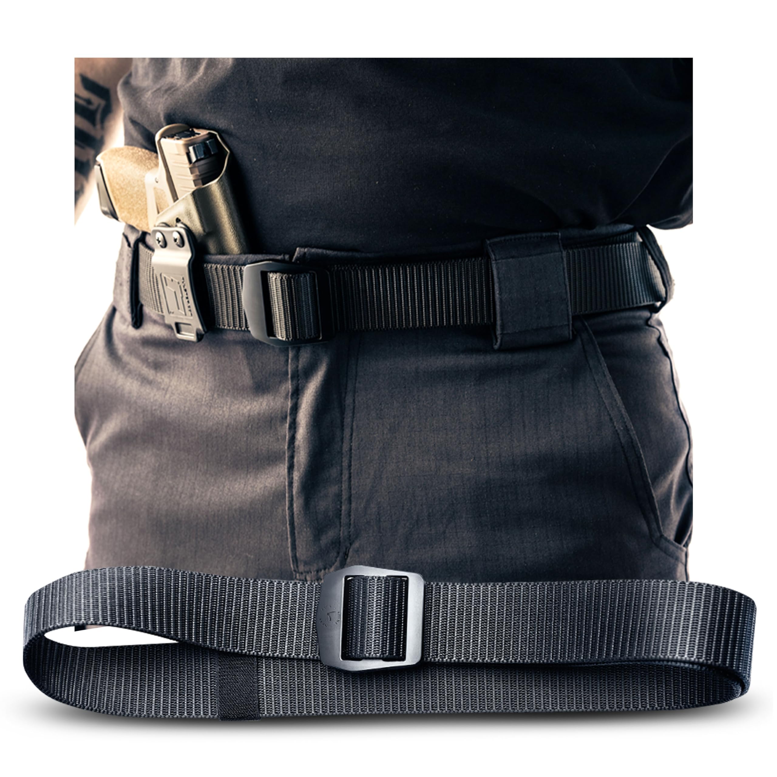 Shirt Stay Plus - Professional Heavy Duty Tactical Belt for Men | Military & Police Gear | Secure Uniform Shirt for Active Duty, Work & Outdoor Adventures