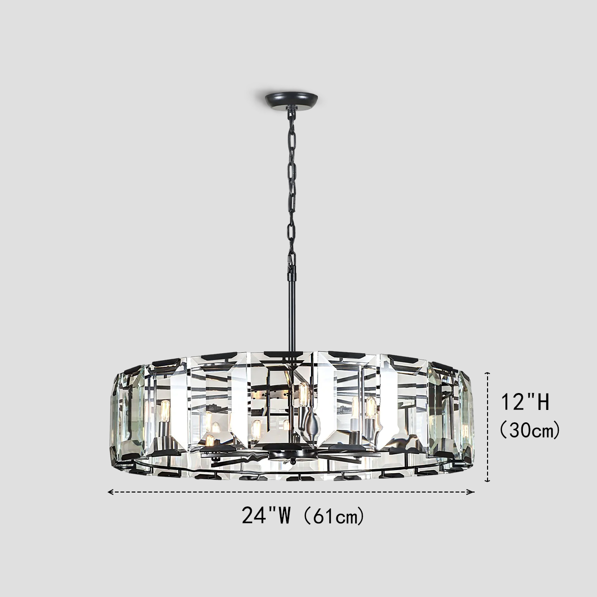 Allare Crystal Round Chandelier 24