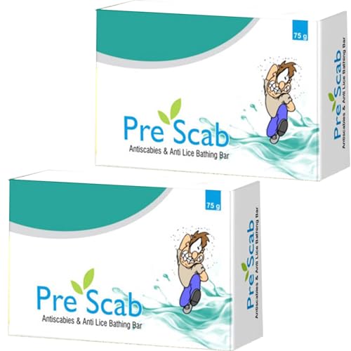 PRESCAB ANI SCABIES SOAP for Scabies & Lice Treatment - 75g x 2 Pack | Medicated Soap for Itch Relief & Skin Care | Perfect for Home, Travel & Healthcare Use