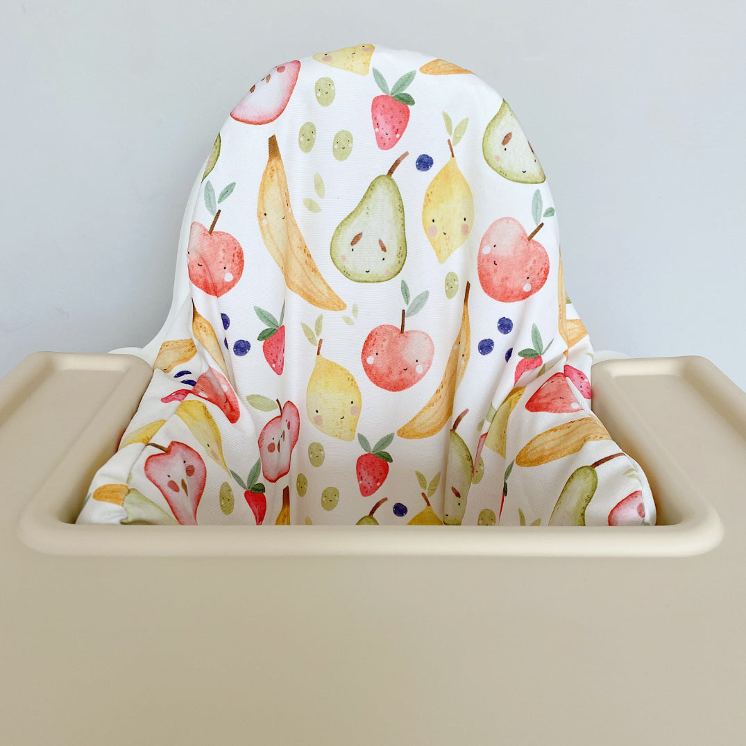 IKEA Highchair Cushion Cover - Fruit Squash Print Baby Feeding Chair Seat Protector - Washable & Durable for Toddlers - Perfect for Dining, Kitchen & Nursery Use