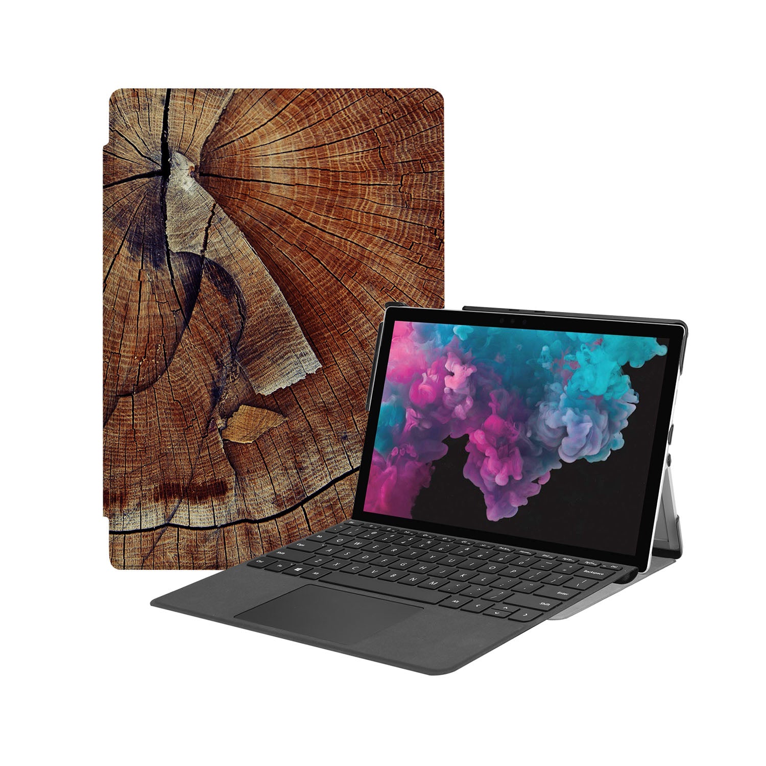 Premium Wooden Case for Microsoft Surface - Durable & Stylish Protection for Laptops - Perfect for Work, Travel, and Home Use