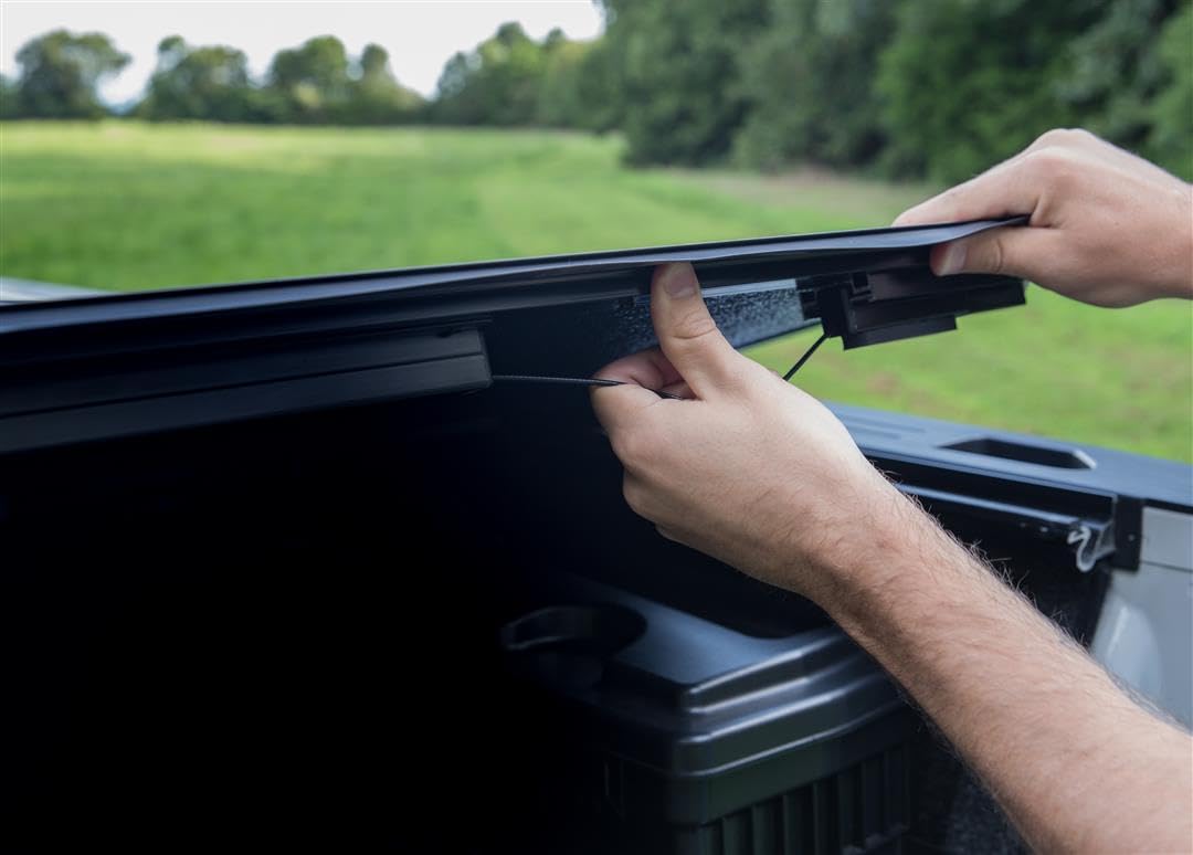 RAM 1500 Truck Bed Cover (5.5' Short Bed) - Fits 2009-2022 Models (Excludes RAM Box) | Durable Weatherproof Tonneau Cover for Hauling & Outdoor Adventures