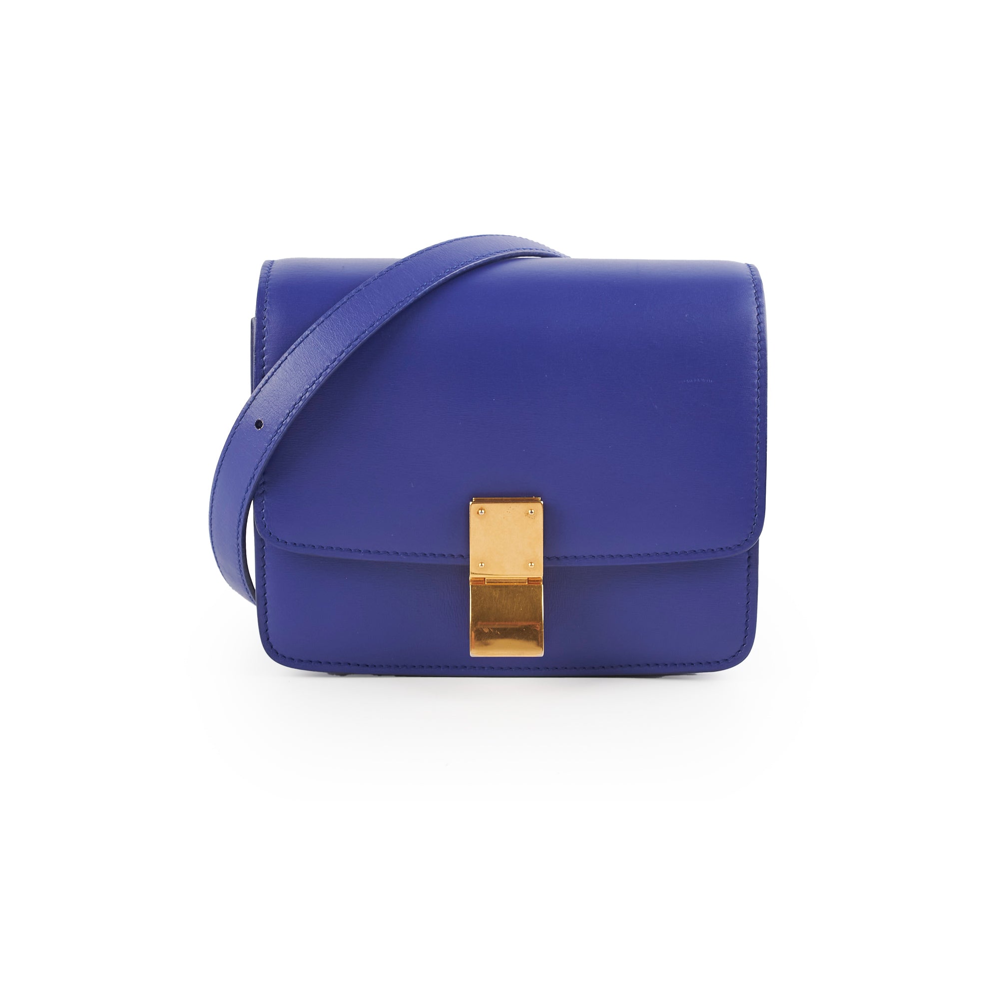 Celine Small Blue Box Crossbody Bag - Stylish Leather Shoulder Bag for Women | Perfect for Date Night, Travel & Everyday Use