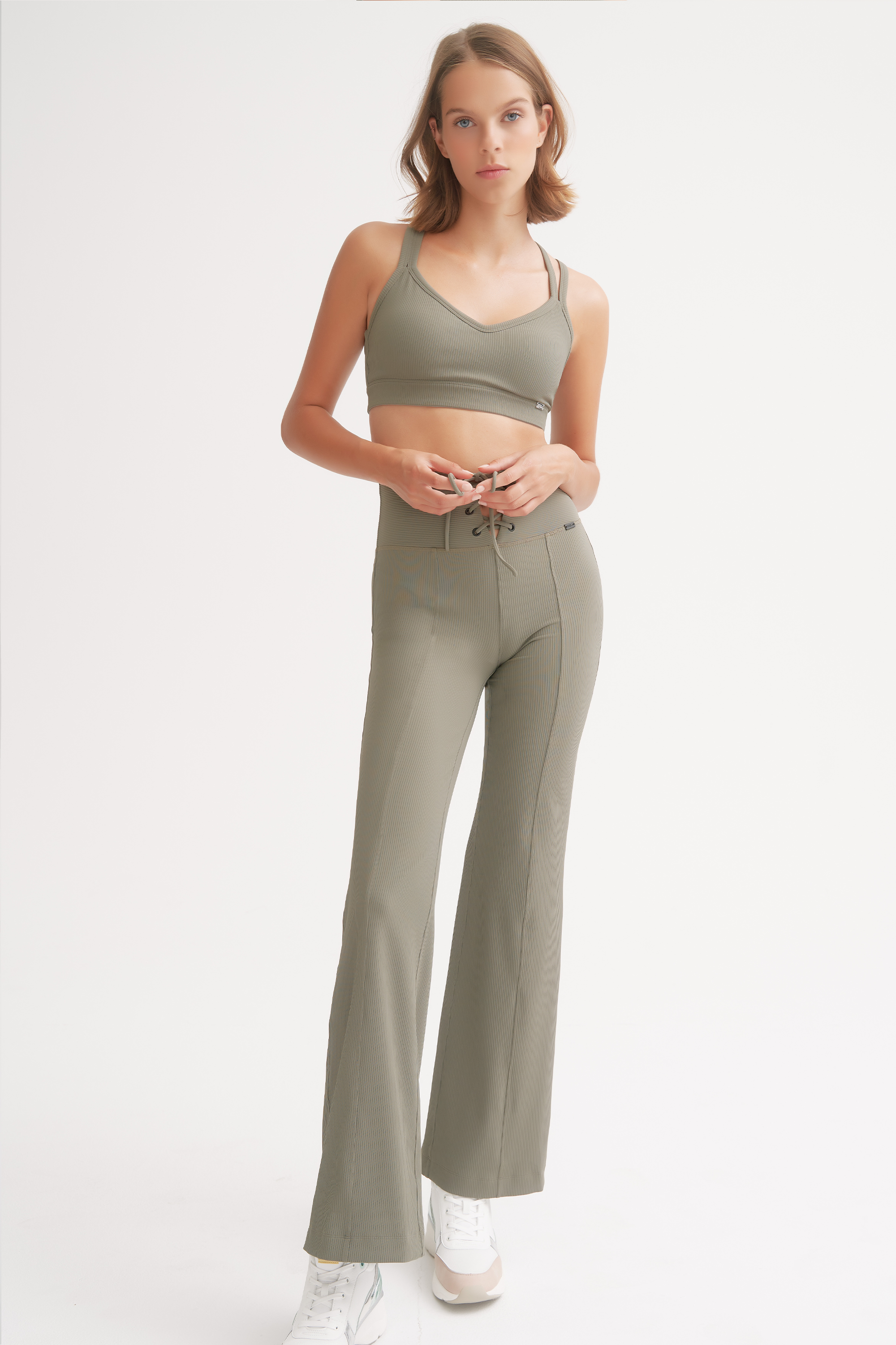 Emma Ribboned Pants for Women - Stylish High Waisted Wide Leg Trousers with Bow Tie Detail | Perfect for Office Wear, Casual Outfits & Special Occasions