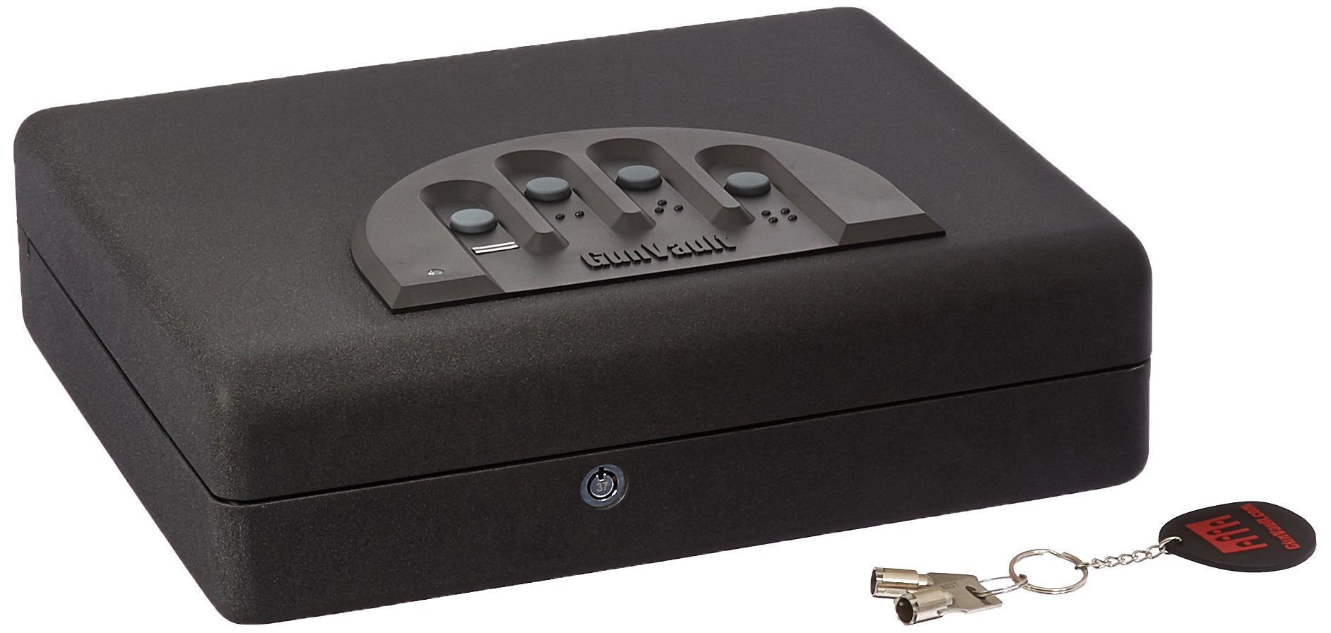 Gunvault MicroVault XL MVB1000 Biometric Fingerprint Gun Safe - Compact Handgun Safe for Home, Car & Travel Security - Quick Access Pistol Storage with Fingerprint Lock