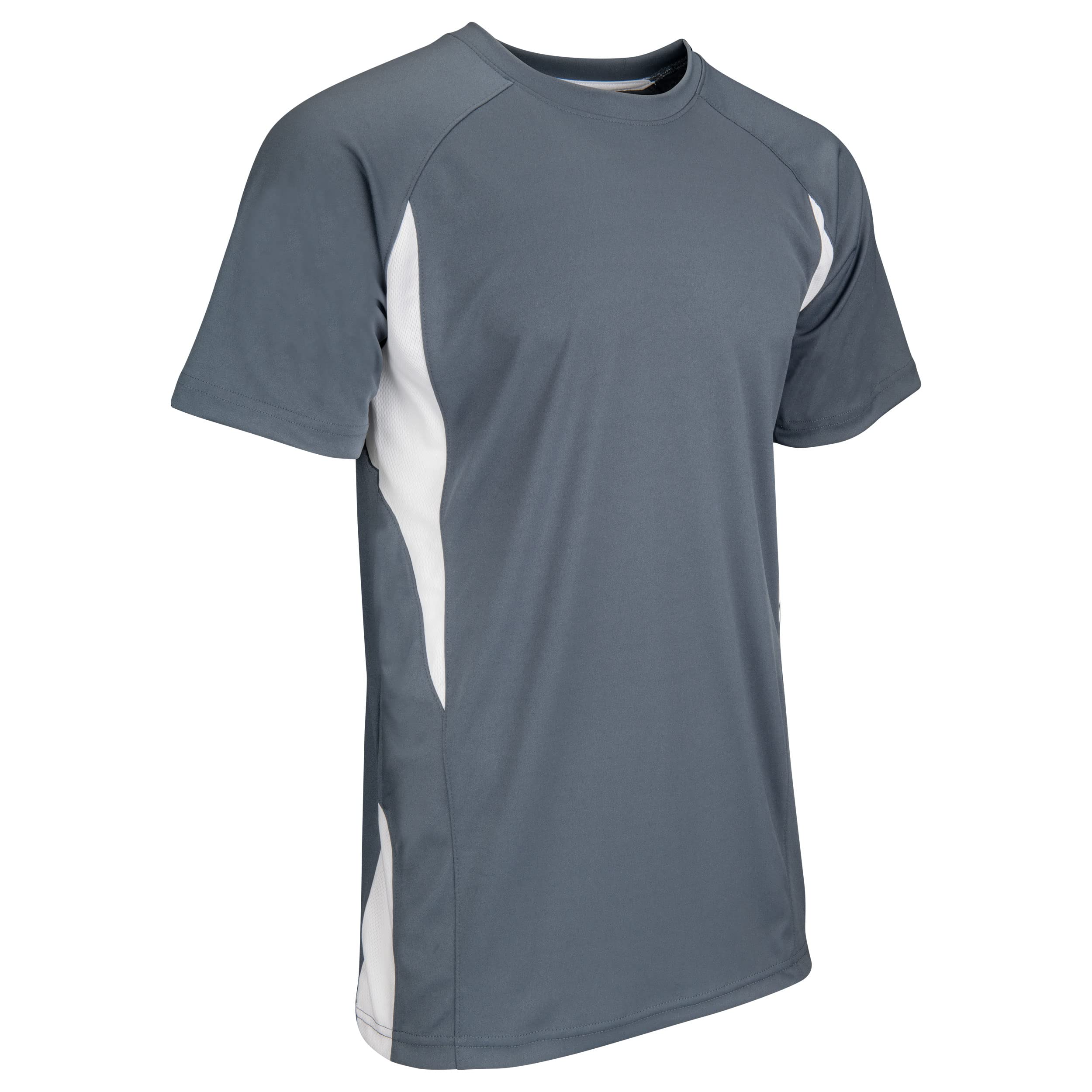 Champro Boys' Top Spin Lightweight Youth Baseball Jersey - Graphite & White - Medium Size - Perfect for Little League Games & Practice