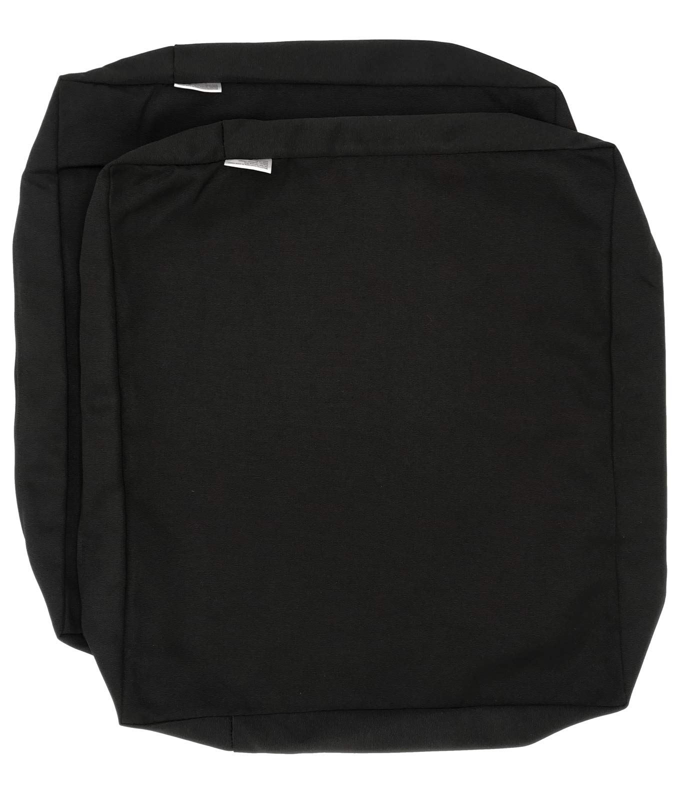 Waterproof UV-Resistant Patio Chair Cushion Covers - Indoor/Outdoor Use - Set of 2 (22x20x4 Inches, Black) - Perfect for Poolside Lounging, Deck Furniture & Garden Seating
