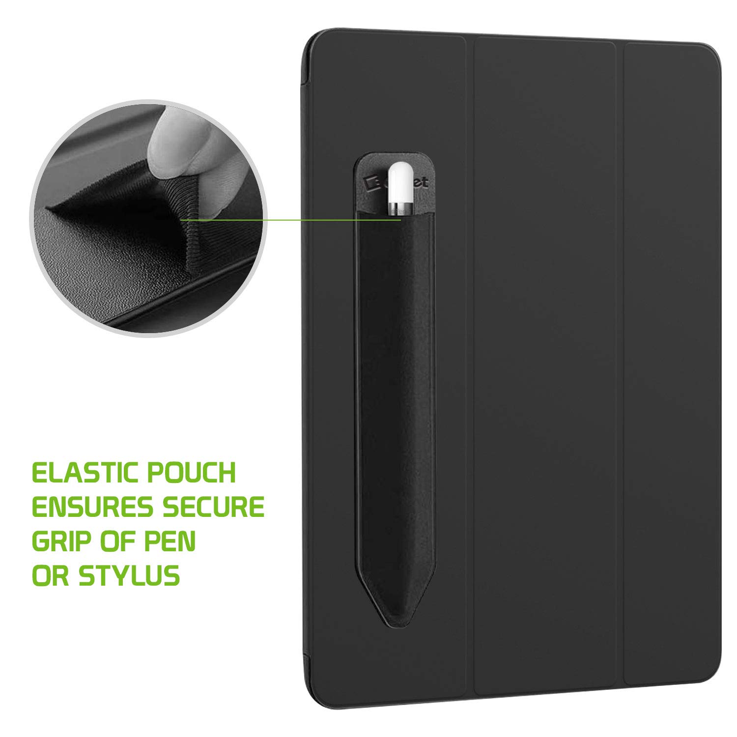 Stylus Pen Holder with 3M Adhesive - Elastic Pocket Sleeve for Apple iPad, iPad Mini, iPad Air, iPad Pro & Tablets (2-Pack) - Perfect for Office, School & Travel Organization