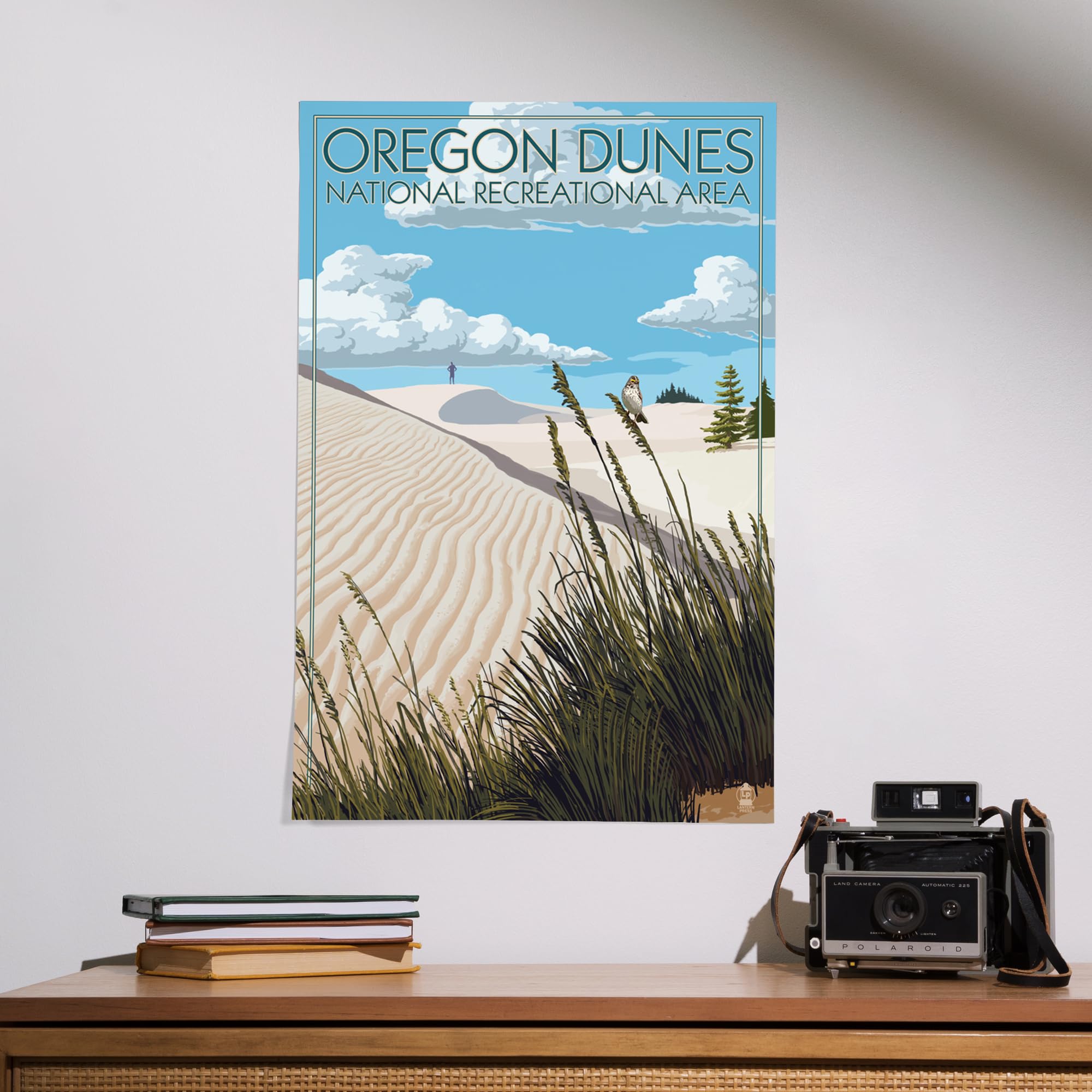 Lantern Press 16x24 Inch Giclee Art Print - Oregon Dunes Coastal Landscape Day Scene Wall Decor | Perfect for Living Room, Bedroom & Office