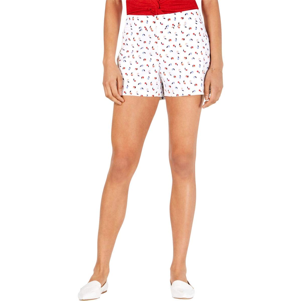 Maison Jules Women's Cotton Blend Floral Print Shorts - Comfortable Summer Casual Shorts for Beach, Vacation & Everyday Wear