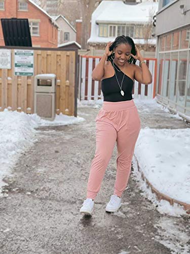 UEU Women's Cozy Yoga Joggers Pants - Loose Fit Workout Sweatpants with Pockets for Yoga, Running, Gym & Lounge | Soft Comfortable Casual Athletic Pants