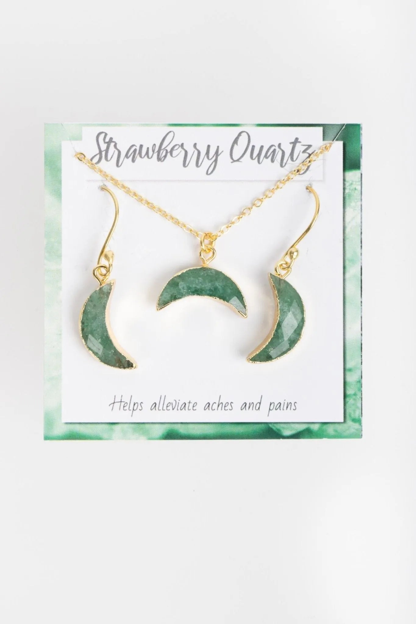 Moon Gemstone Mini Earring and Necklace Set - Sterling Silver Dainty Jewelry for Women | Perfect for Everyday Wear, Date Nights & Special Occasions