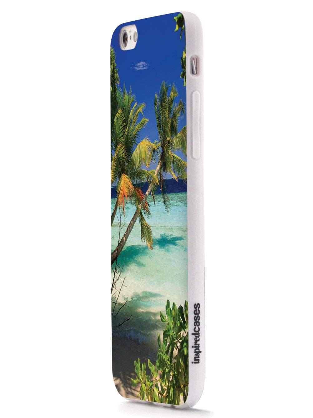 Inspired Cases - 3D Textured Protective Phone Cover for iPhone 12 Mini - Palm Trees & Beach Design - Shockproof Slim Fit Case for Apple iPhone 12 Mini - Perfect for Vacation, Travel & Everyday Use