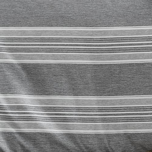 28 - Stripe - Heathered Charcoal (No Comforter)