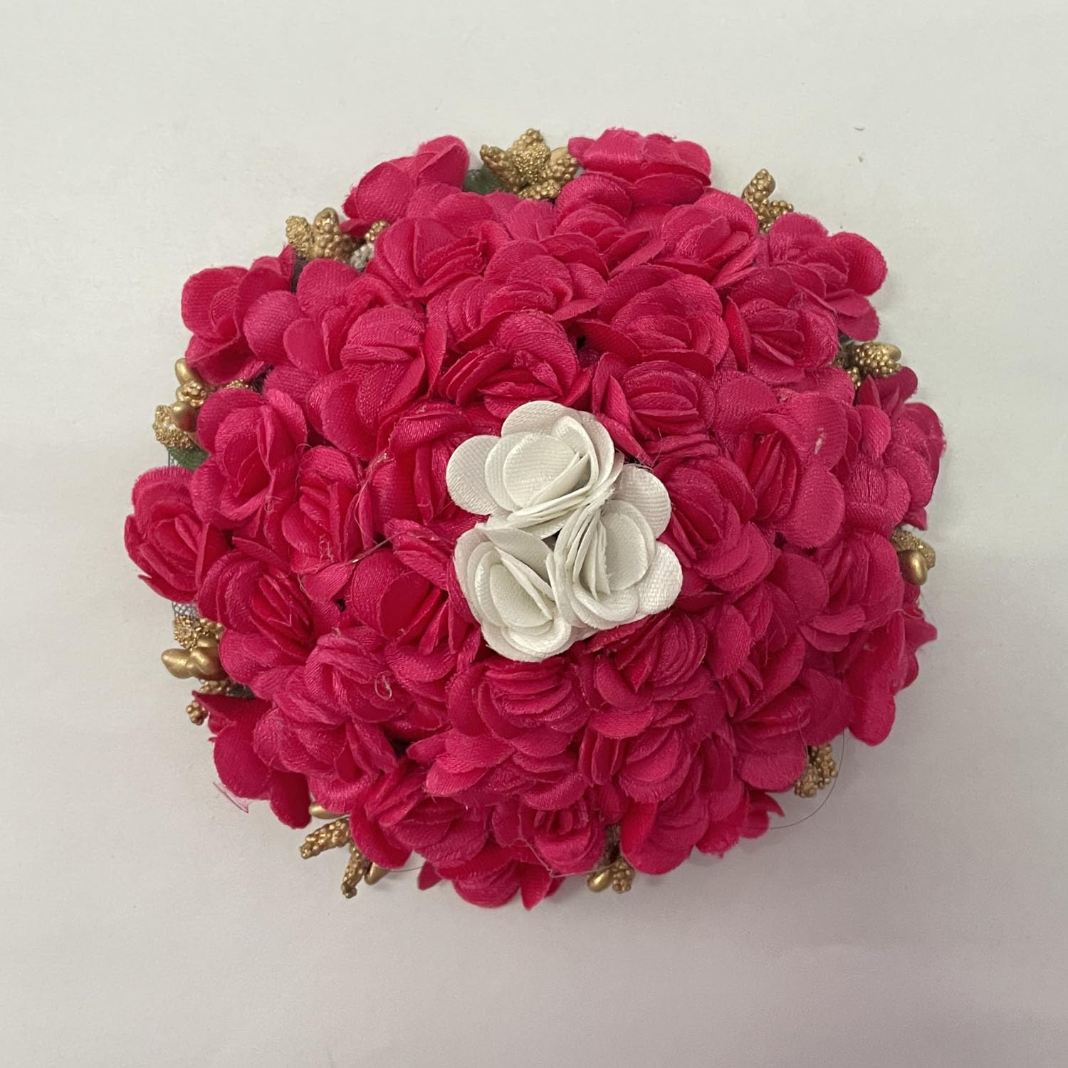 Maahal Bridal Bun Juda Maker Flower Gajra Hair Accessories for Women & Girls - Pack of 1 | Wedding Hairstyle Decorations, Indian Bridal Jewelry, Party Hair Ornaments