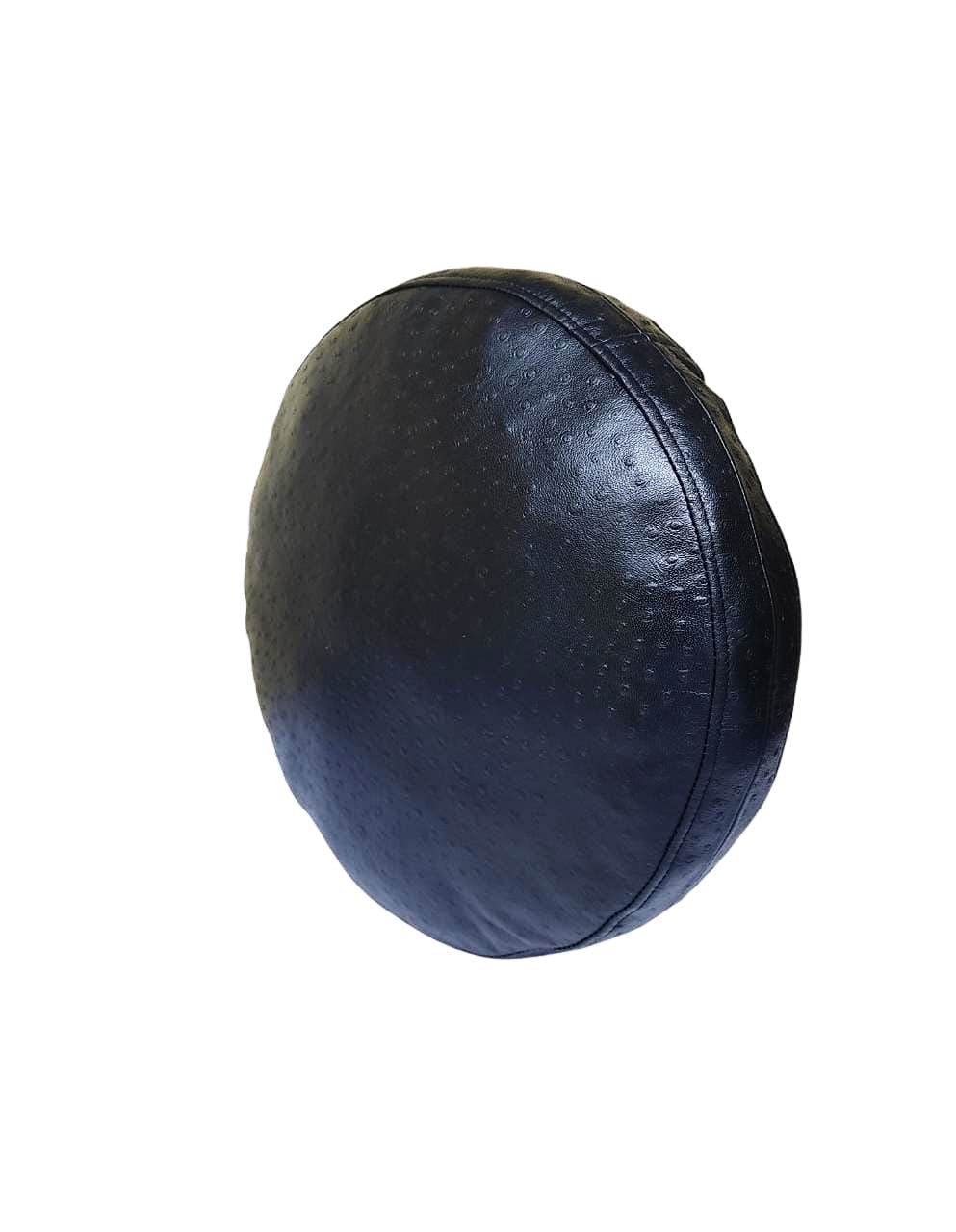 Premium Lambskin Round Leather Pillow Cover - 20