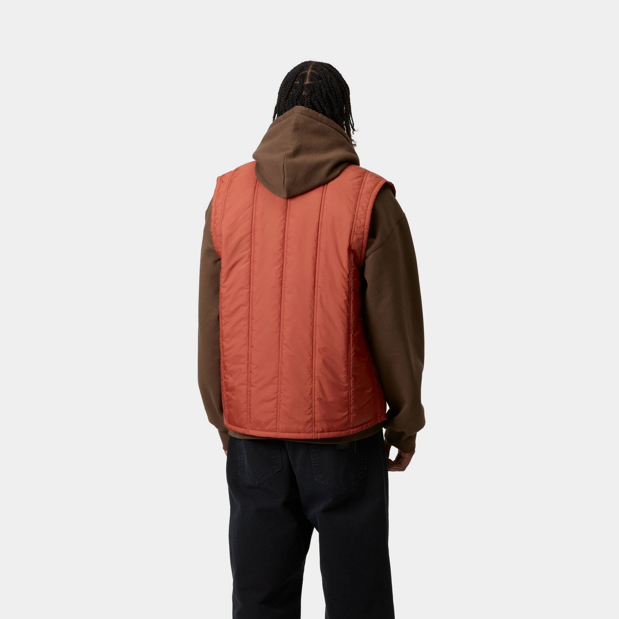Lachlan Vest Liner for Men - Vermillion Red Lightweight Thermal Underlayer for Outdoor Activities, Hiking, and Winter Sports