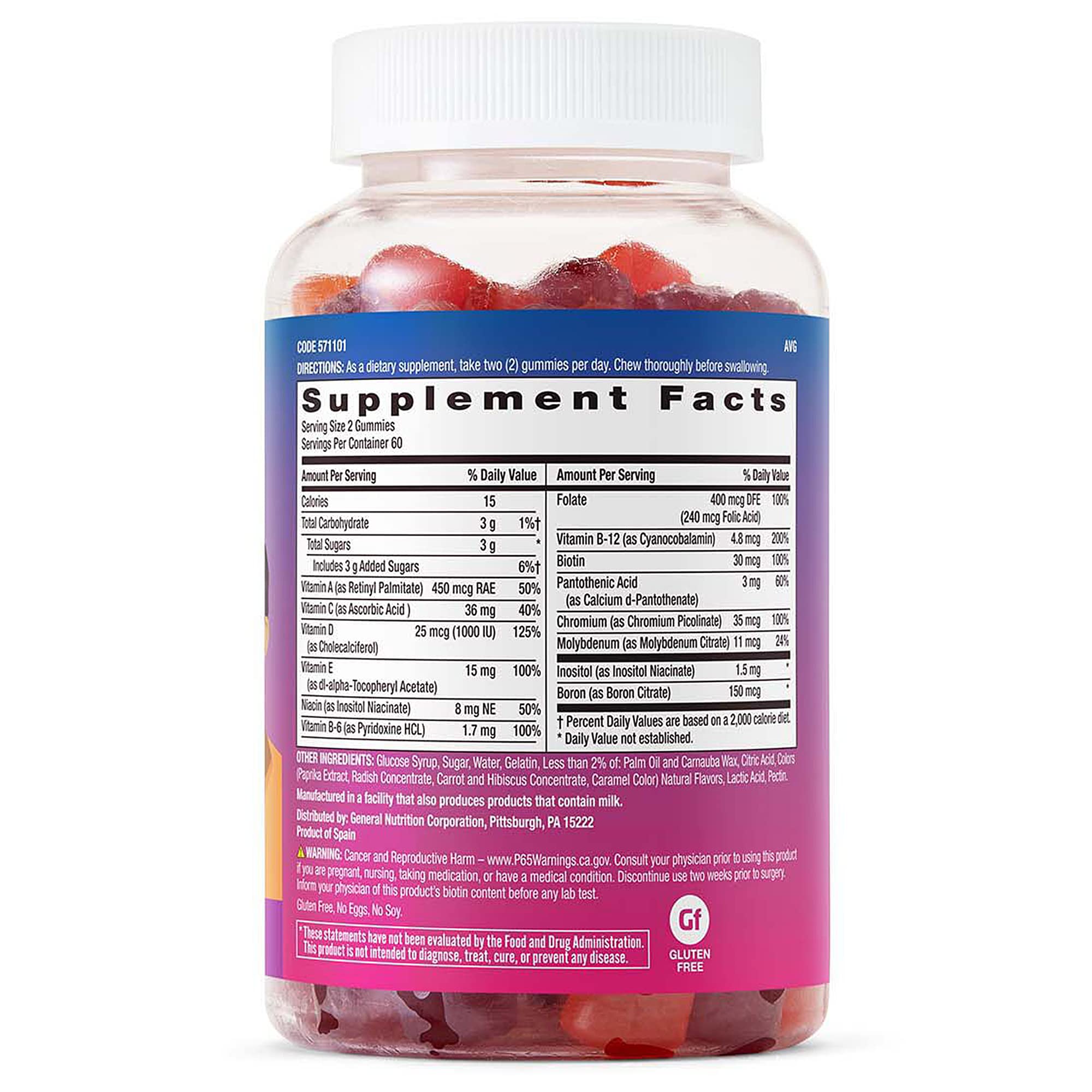GNC Teen Multivitamin Gummies - Natural Fruit Flavor 120ct | Daily Nutrition for Active Teens
