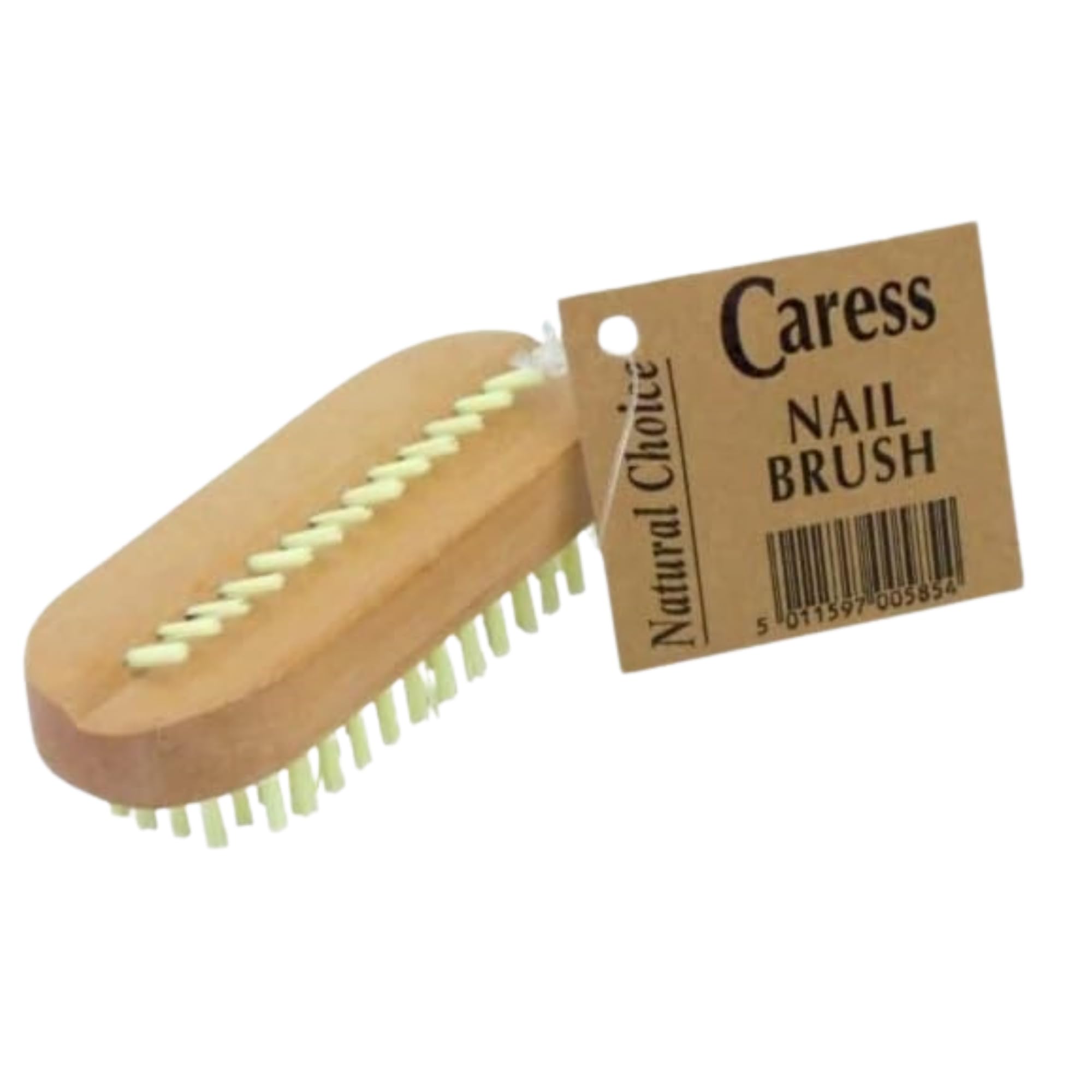 Wooden Nail Brush Set - 4 Double-Sided Hygienic Hand & Cleaning Brushes with Firm Bristles for Nails & Toes - Perfect for Home & Salon Use