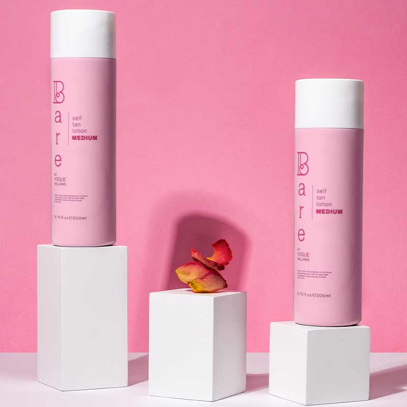 Bare by Vogue Self Tanning Lotion - Natural Sunless Tan for Face & Body - Perfect for Summer Glow, Vacations & Special Occasions