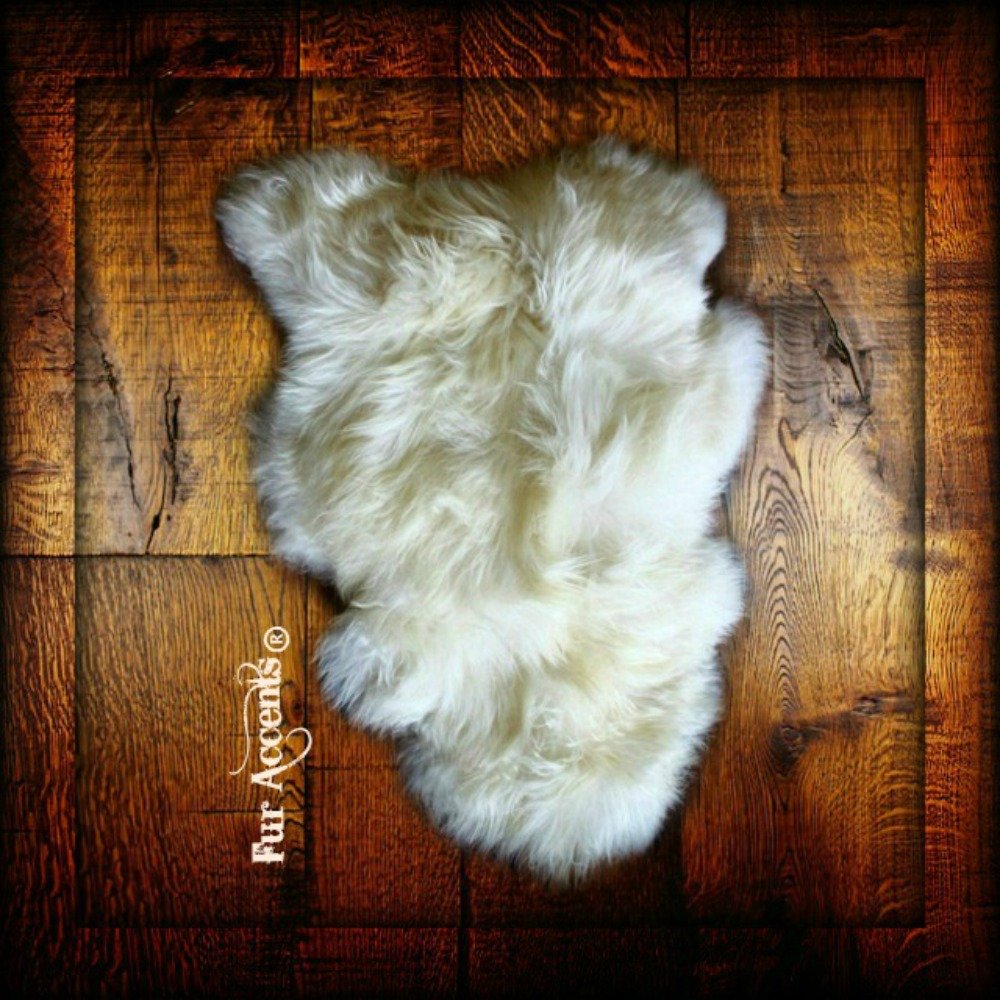 Handmade Bohemian Shag Rug - Faux Fur Sheepskin Area Rug - 24