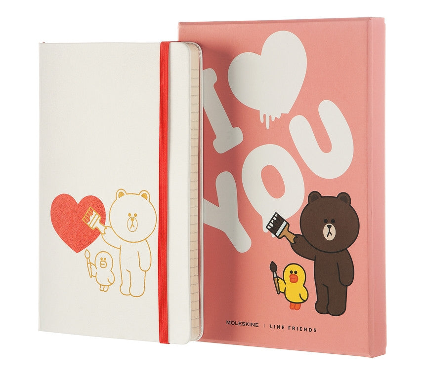 Moleskine Limited Edition LOVE & LINE FRIENDS Large Notebook - Premium Journal for Writing, Sketching & Note Taking - Perfect Gift for Artists, Students & Professionals