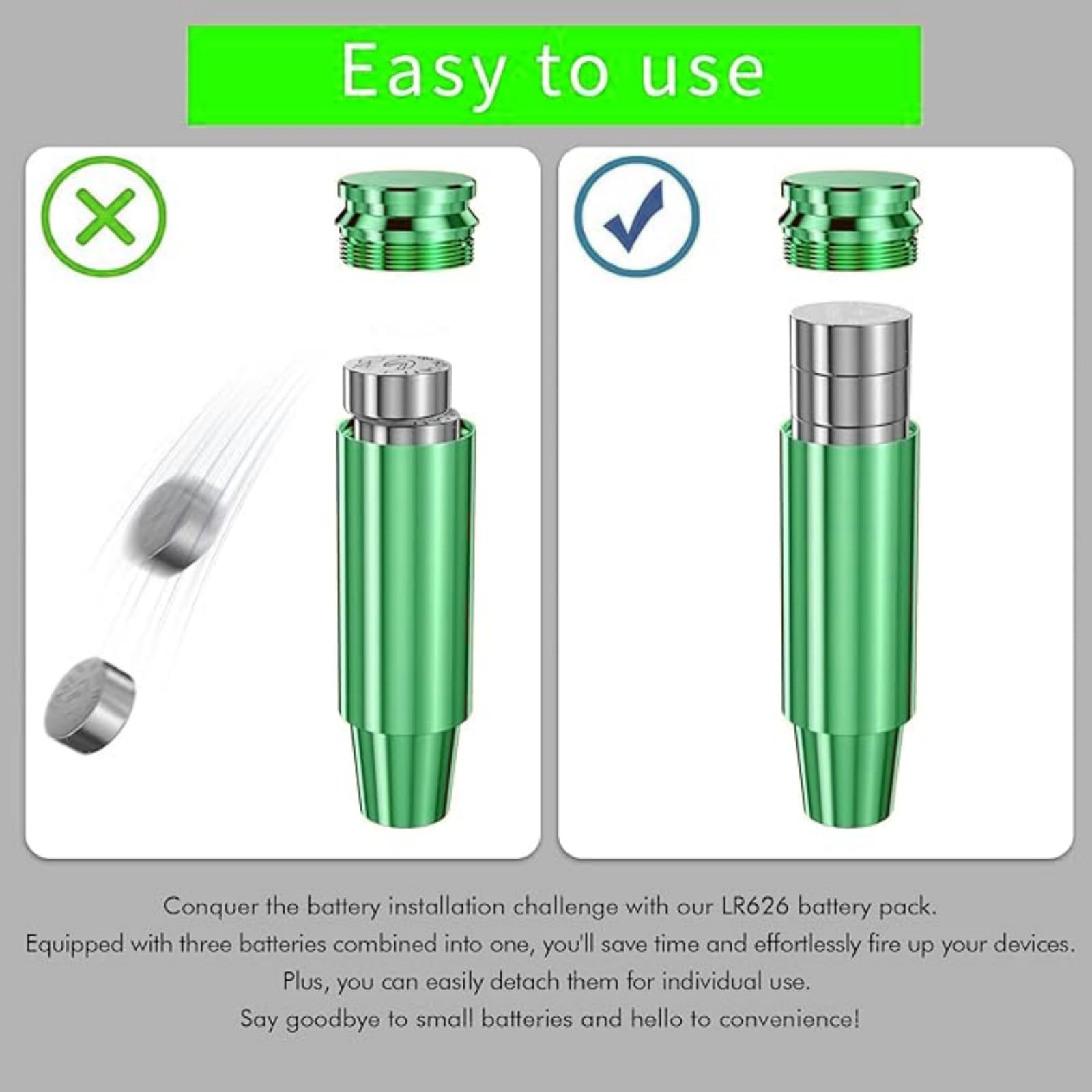 5-Pack 3LR41/3AG3/3x392 Replacement Batteries 4.5V - Compatible with All Bore Sight Laser Cartridges - Perfect for Hunting, Shooting Range & Firearm Maintenance