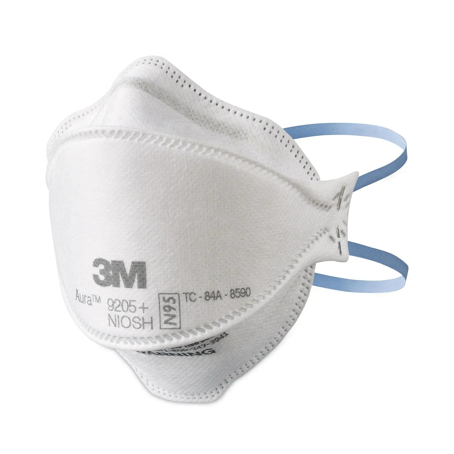 3M™ Aura Particulate Respirator 9205+ N95 Mask - One Size Fits Most - 20 Pack - Dust, Pollen & Air Pollution Protection for Construction, Woodworking & Healthcare Workers