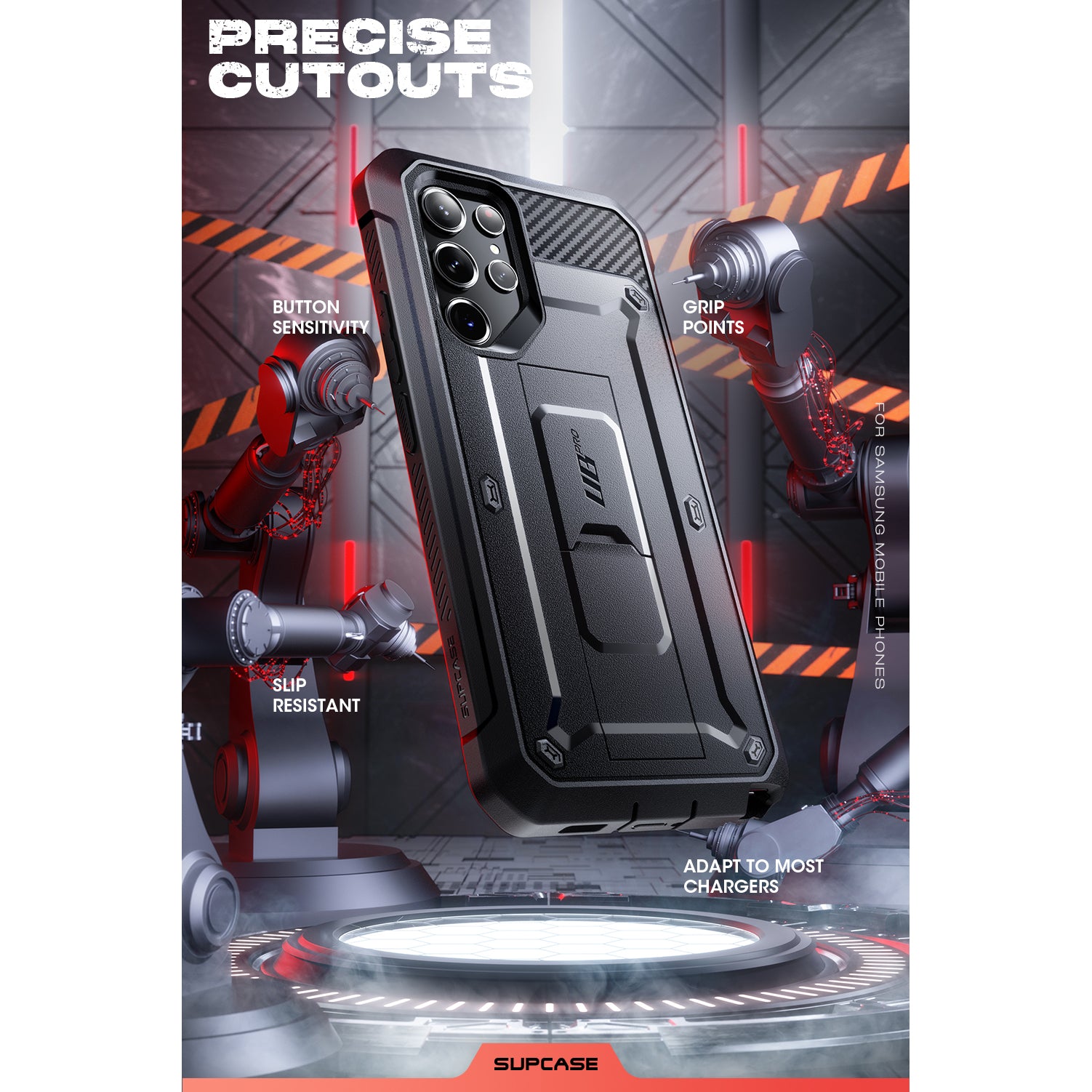 Samsung Galaxy S23 Ultra Unicorn Beetle PRO Case with Screen Protector - Heavy Duty Shockproof Cover for Outdoor, Work & Travel - Black