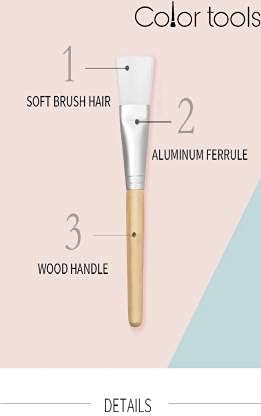 Elecsera Professional Face Pack & Facial Bleach Brush - Skin Brightening & Exfoliating Tool for Glowing Skin | Perfect for At-Home Spa, Salon Treatments & DIY Skincare Routines