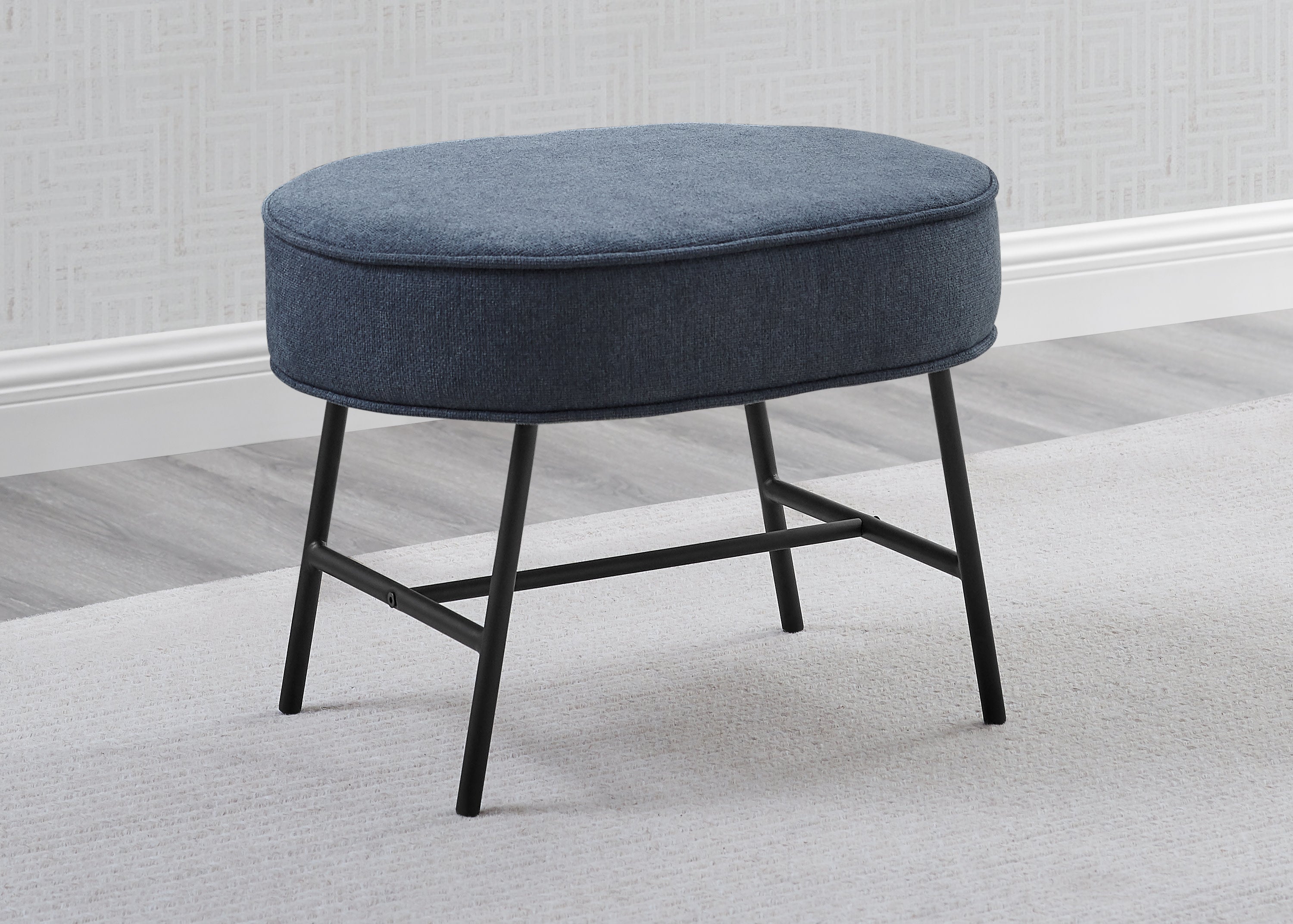 Ella Ottoman with LiveSmart Evolve Fabric - Modern Storage Footrest for Living Room, Bedroom & Office - Soft & Durable Upholstered Stool with Hidden Storage Compartment - Perfect for Small Spaces & Home Decor