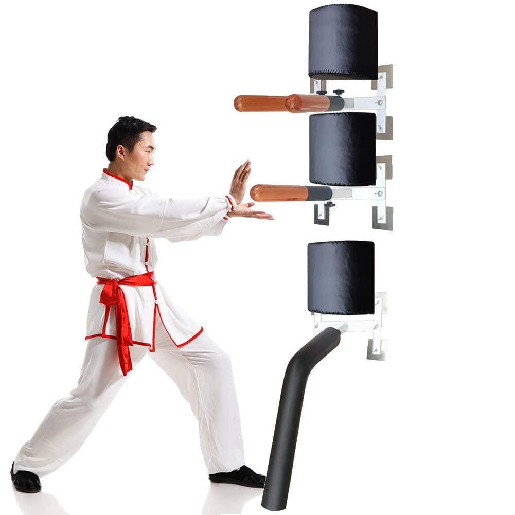 Wing Chun Dummy Wooden Training Man - Wall Mounted Martial Arts Practice Equipment for Home Gym, Portable Kung Fu Dummy for Self Defense & Fitness | Perfect for Home, Garage, or Dojo Training