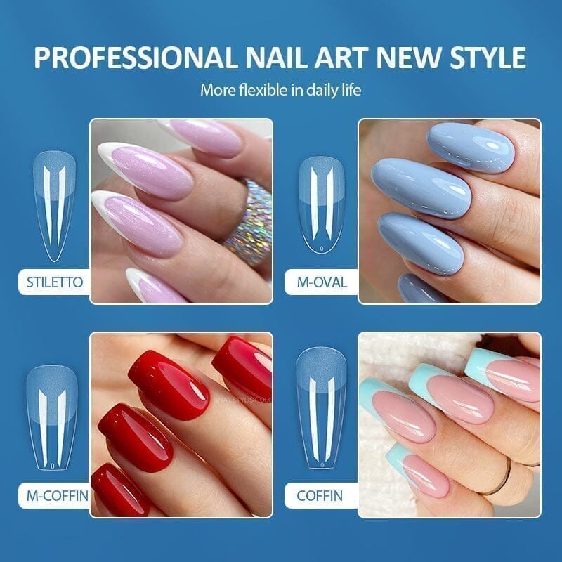 120pcs Oval Half Matte Clear False Nail Tips - Natural Looking Acrylic Nails for Manicure, DIY Nail Art, Salon & Party Use